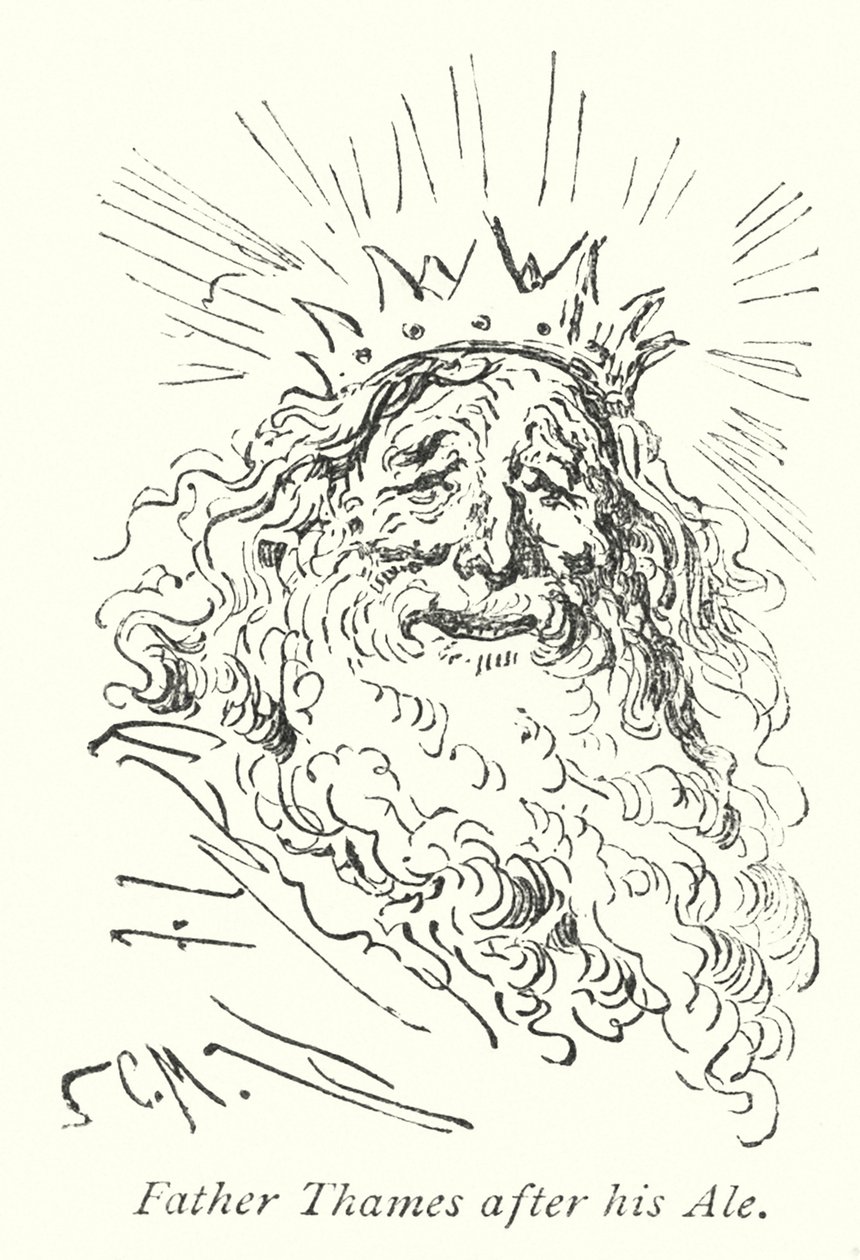 Padre Tamigi dopo la sua birra (incisione) da Gustave Dore