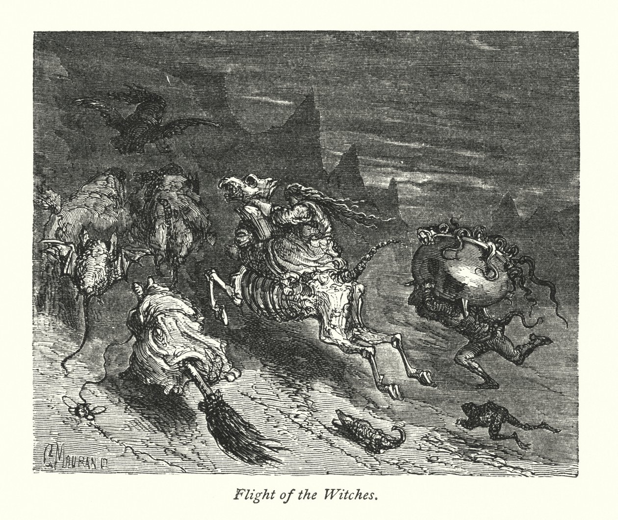 Il volo delle streghe (incisione) da Gustave Dore