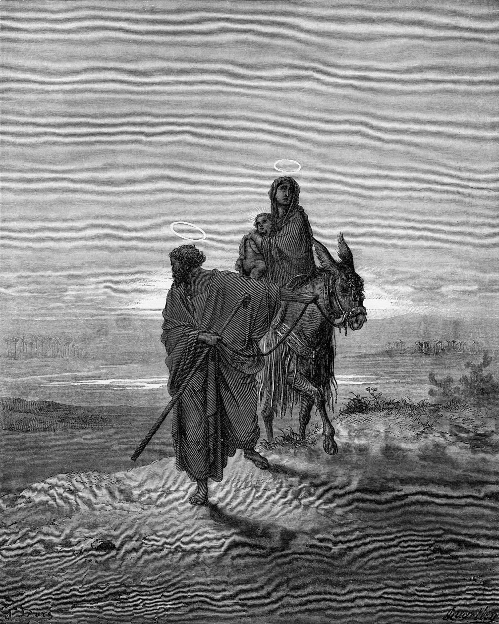 Fuga in Egitto da Gustave Dore