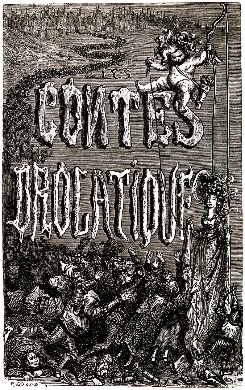Frontespizio per i Racconti Drolatici di Honoré de Balzac da Gustave Dore