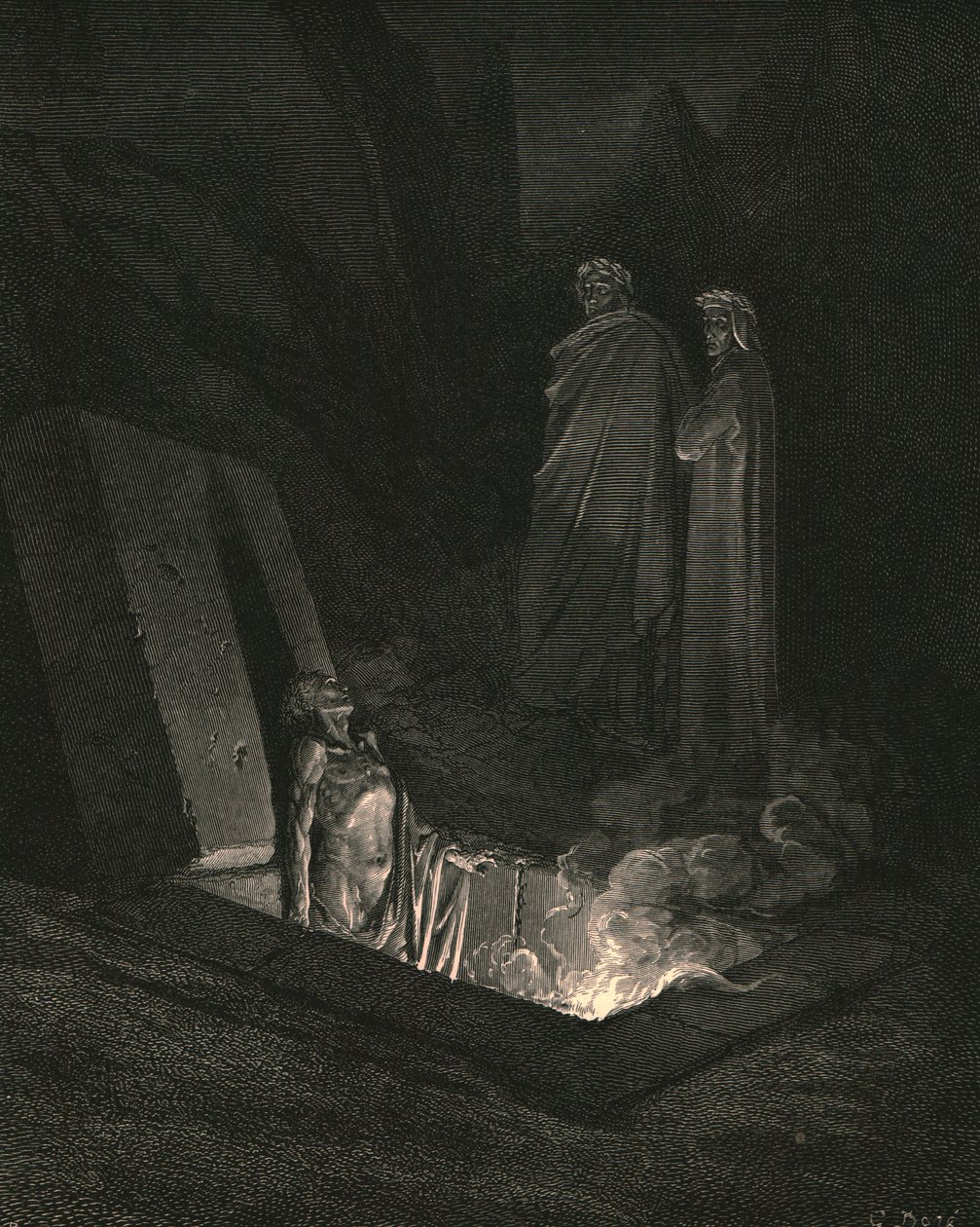 Lui, appena mi trovai ai piedi delle tombe, mi osservò per un po