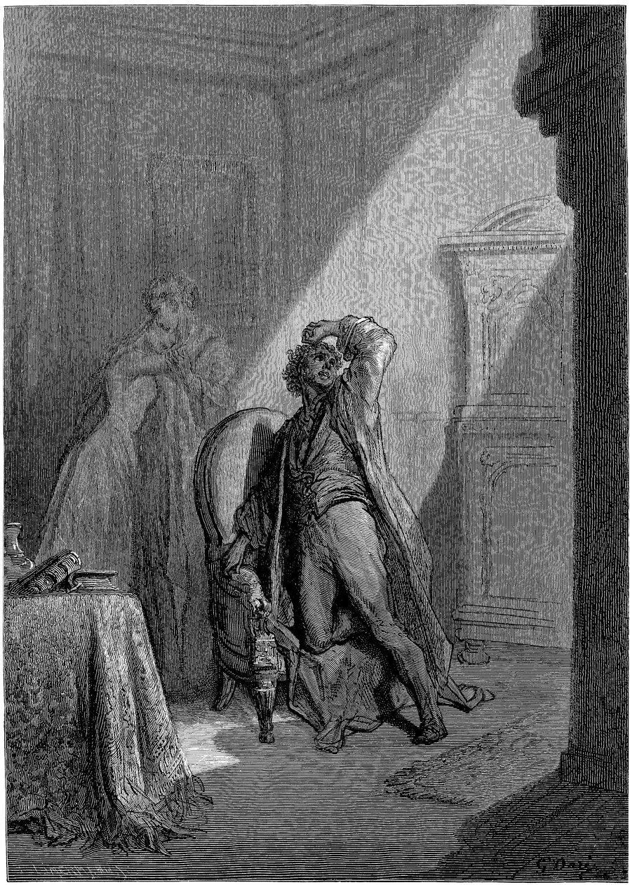 Illustrazione di Gustave Doré per il racconto breve di Edgar Allan Poe 