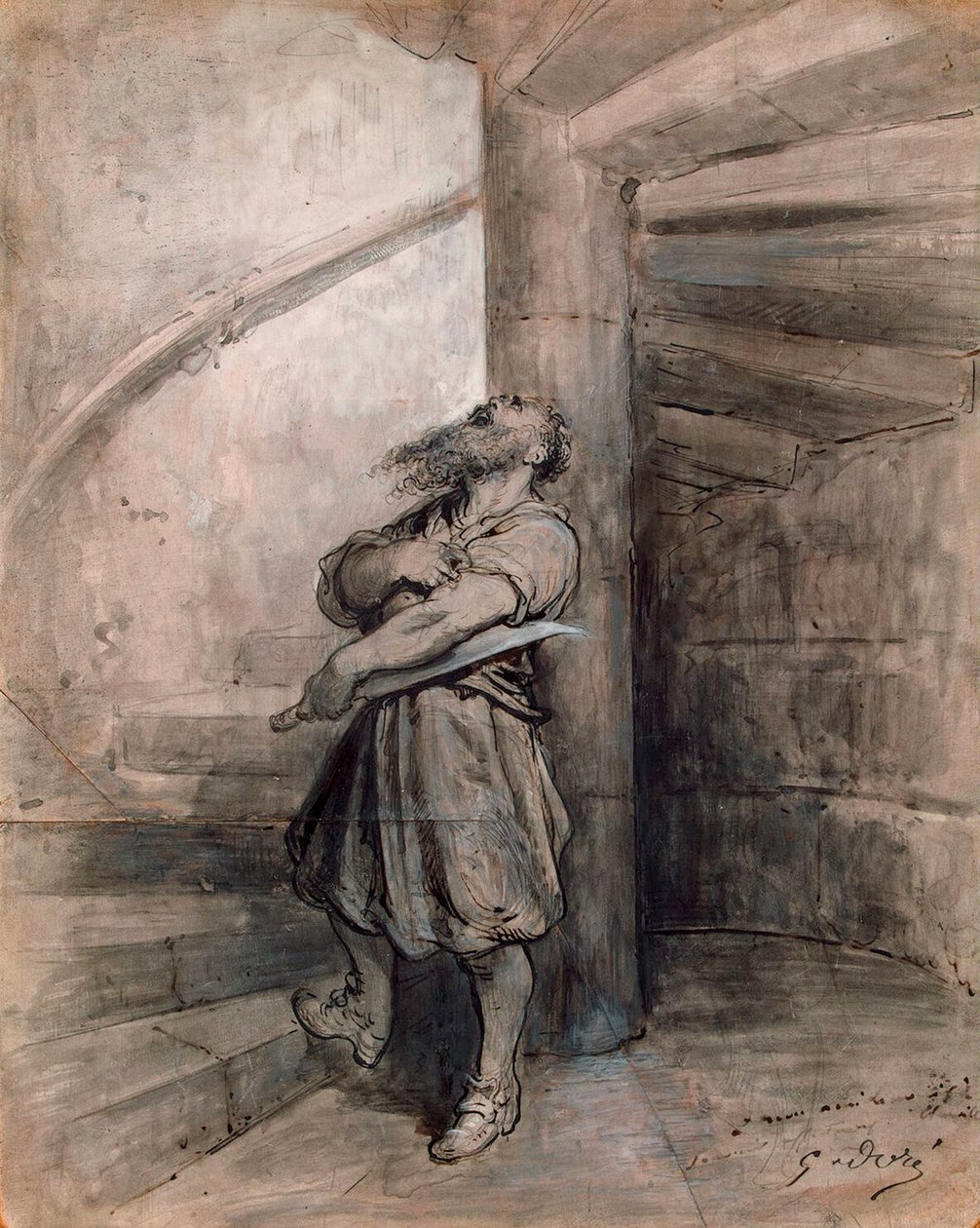 Illustrazione per la fiaba Barbablù di Charles Perrault, prima del 1862 da Gustave Dore
