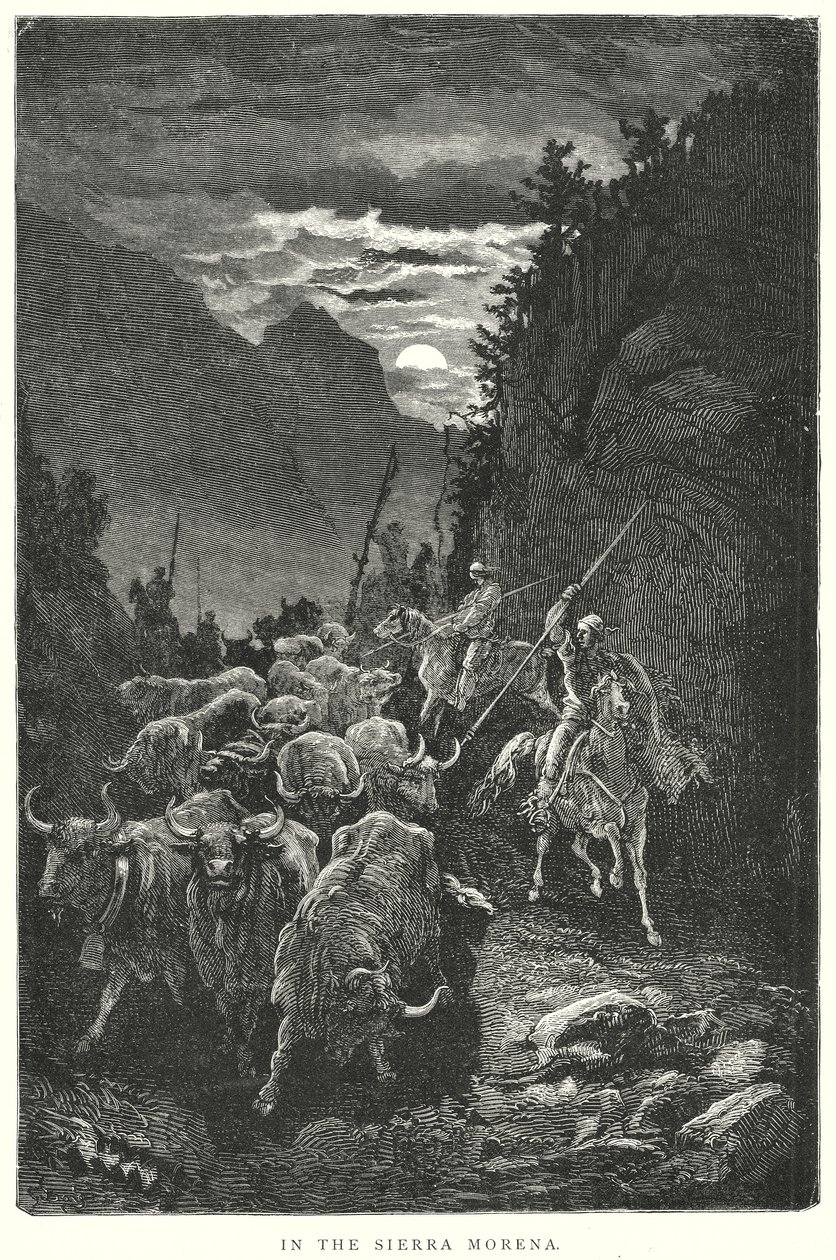 Nella Sierra Morena (incisione) da Gustave Dore