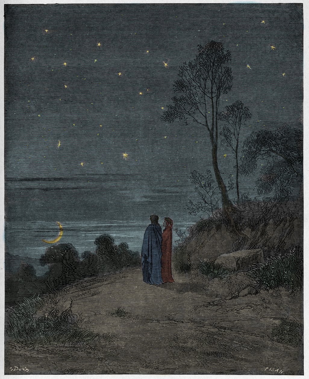 Inferno, Canto 2: Il cielo che si oscura della prima notte, illustrazione da "La Divina Commedia" di Dante Alighieri, 1885 da Gustave Dore