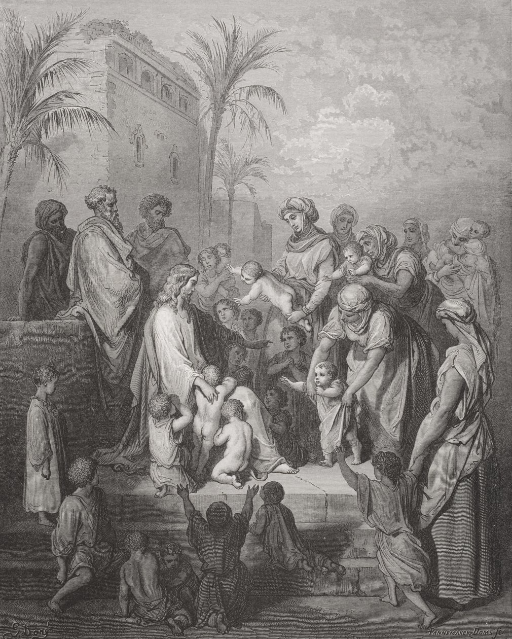 Gesù benedice i bambini, illustrazione dalla 