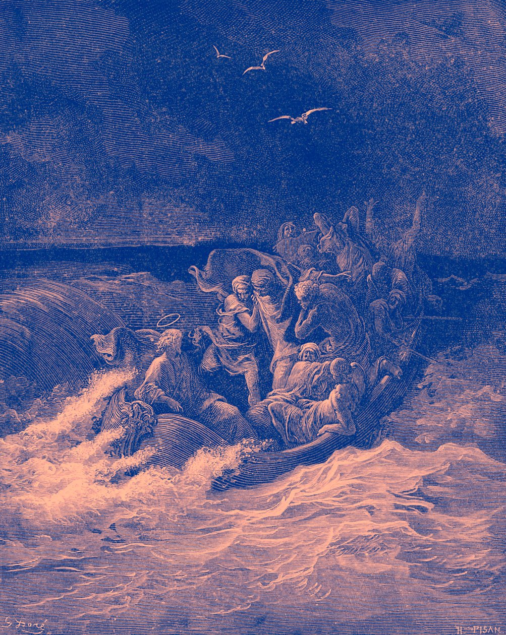 Gesù calma la tempesta - Bibbia da Gustave Dore