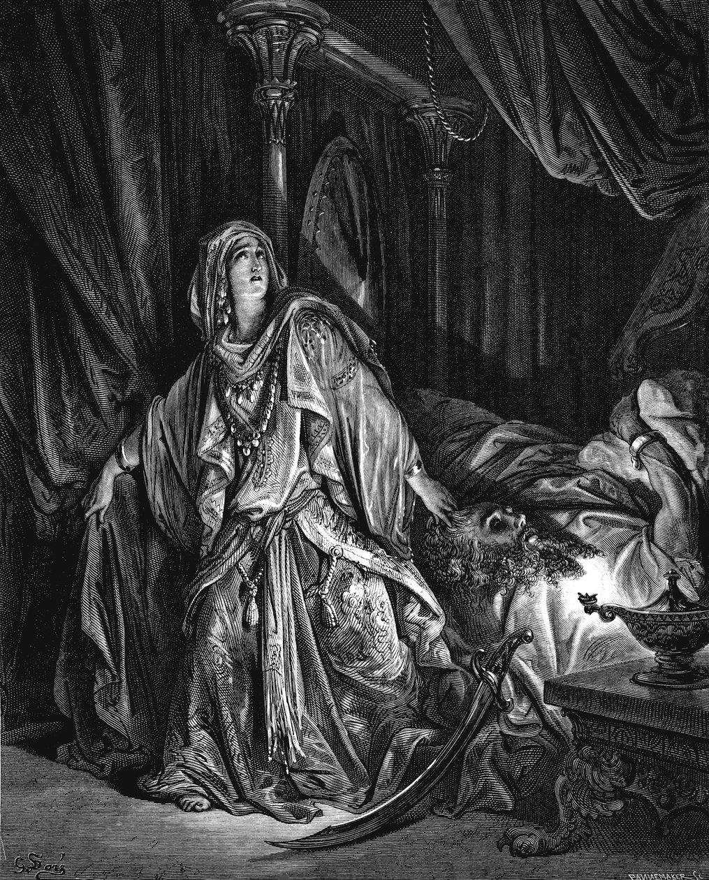 Giuditta sta per tagliare la testa di Oloferne, 1866 da Gustave Dore