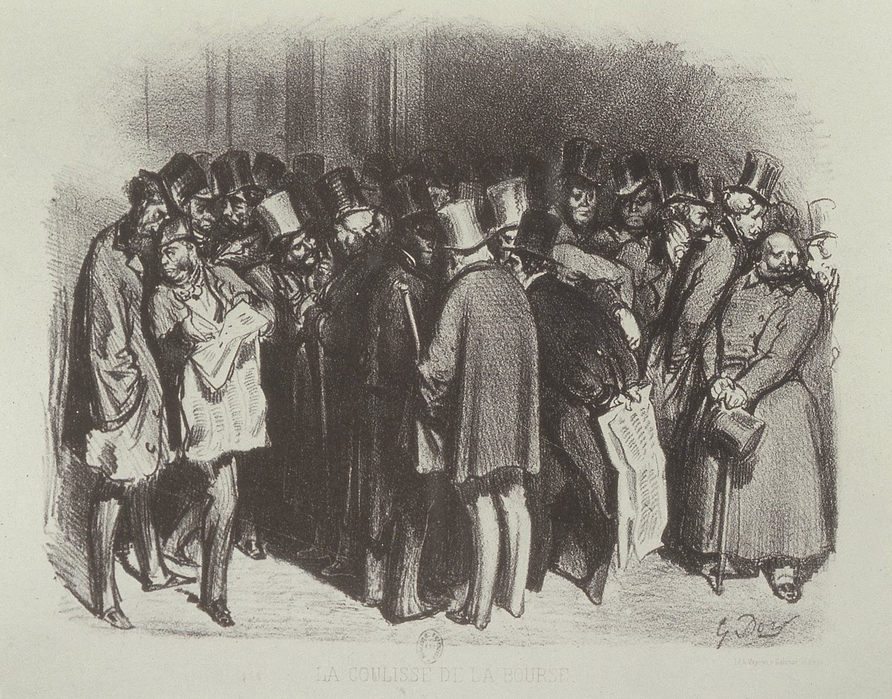 La Coulisse de la Bourse da Gustave Dore