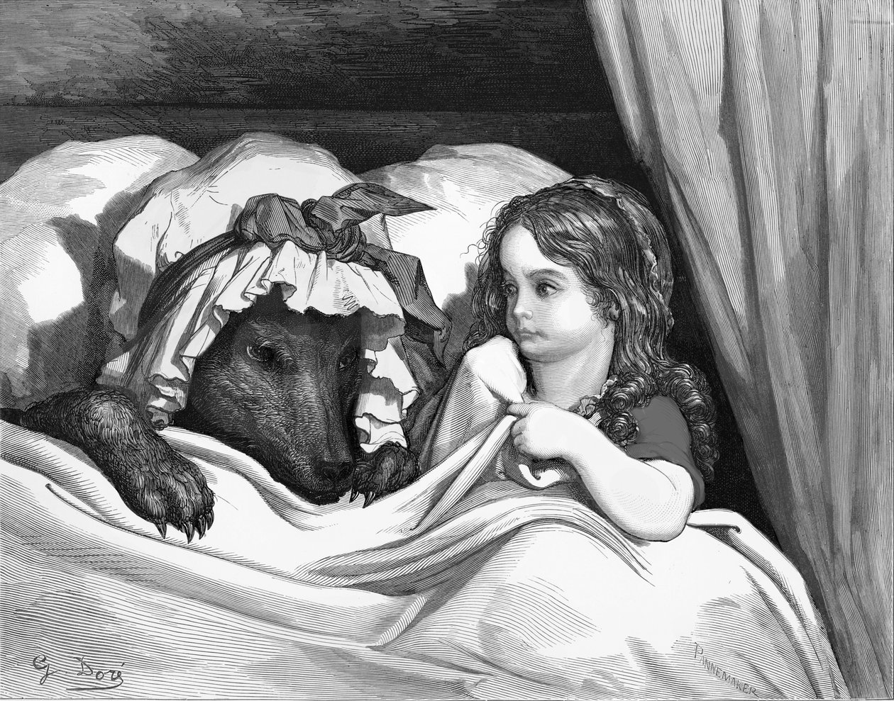 Cappuccetto Rosso, incisione di Gustave Doré da Gustave Dore