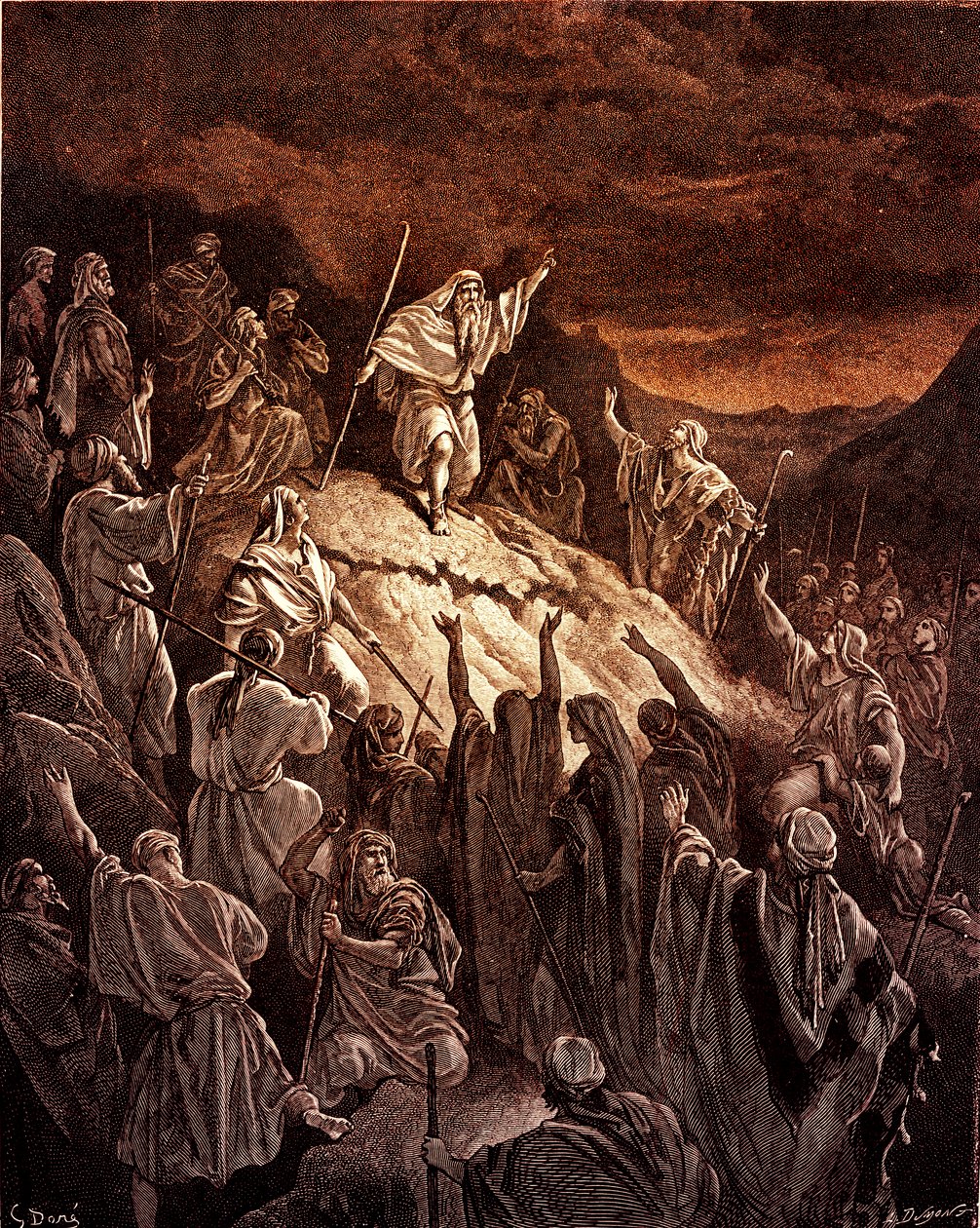 Mattatia che fa appello ai rifugiati ebrei - Bibbia da Gustave Dore