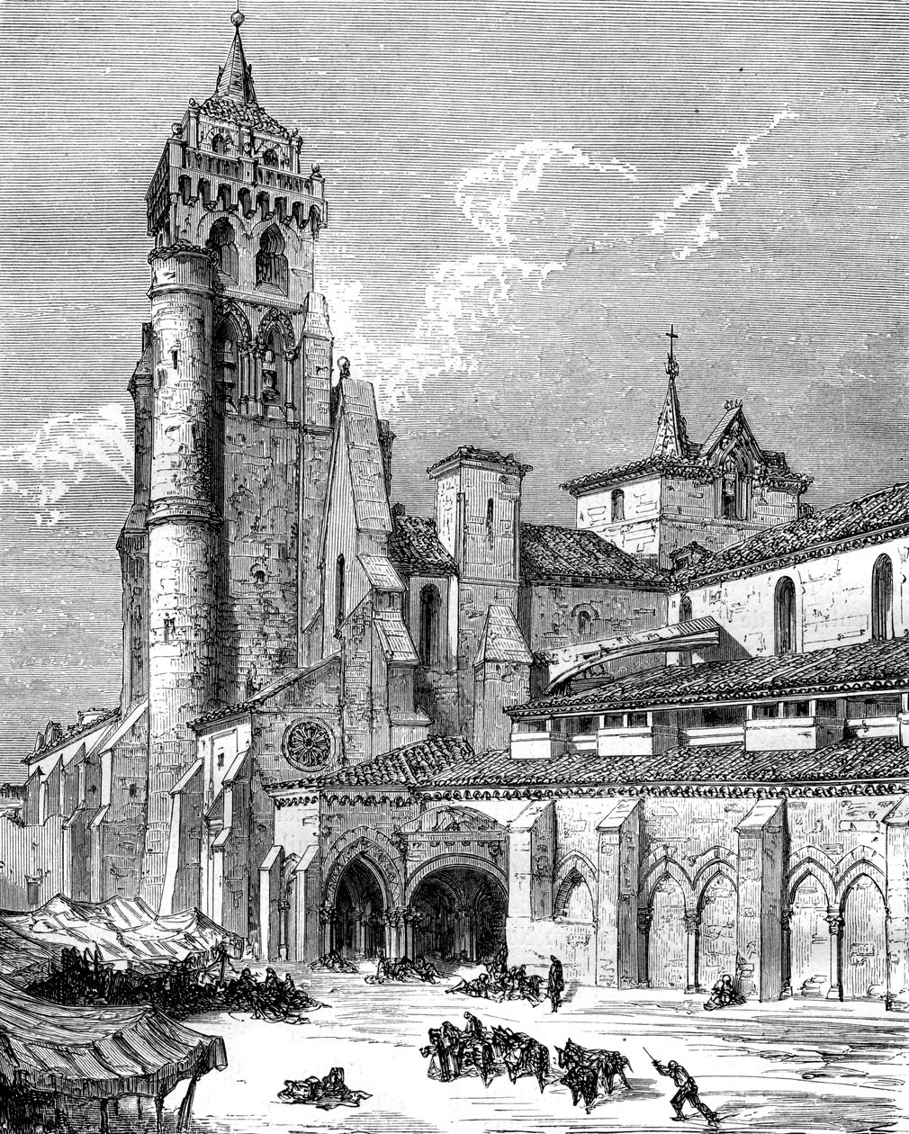 Monastero de las Huelgas, Burgos, Spagna, XIX secolo da Gustave Dore