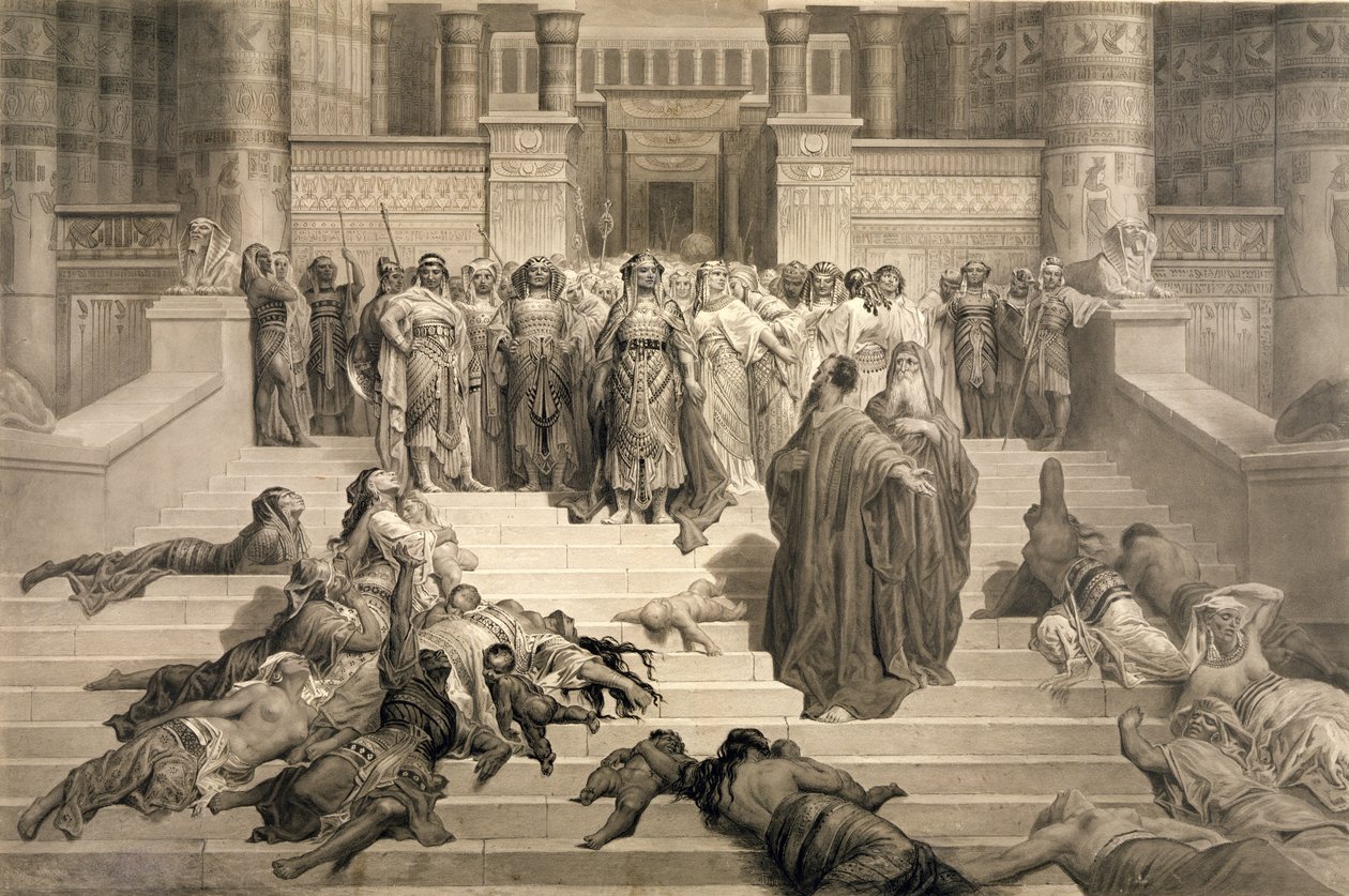 Mosè davanti al faraone da Gustave Dore