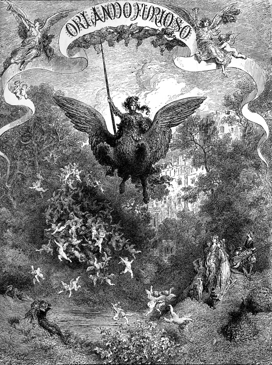 Orlando Furioso di Ludovico Ariosto, copertina da Gustave Dore