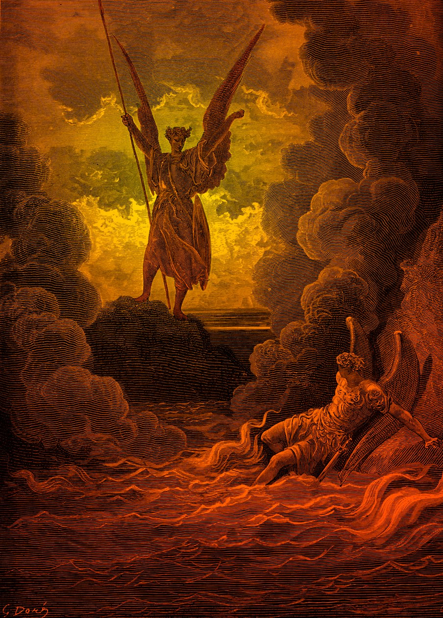 Paradiso Perduto: Satana e Belzebù di Doré da Gustave Dore