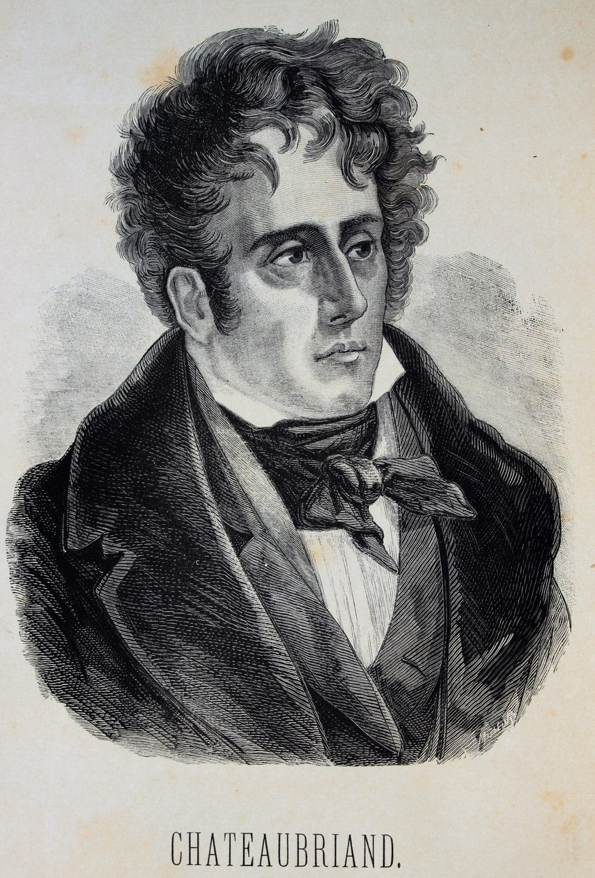 Ritratto di François-René, visconte di Chateaubriand 1768-1848, 1880 da Gustave Dore