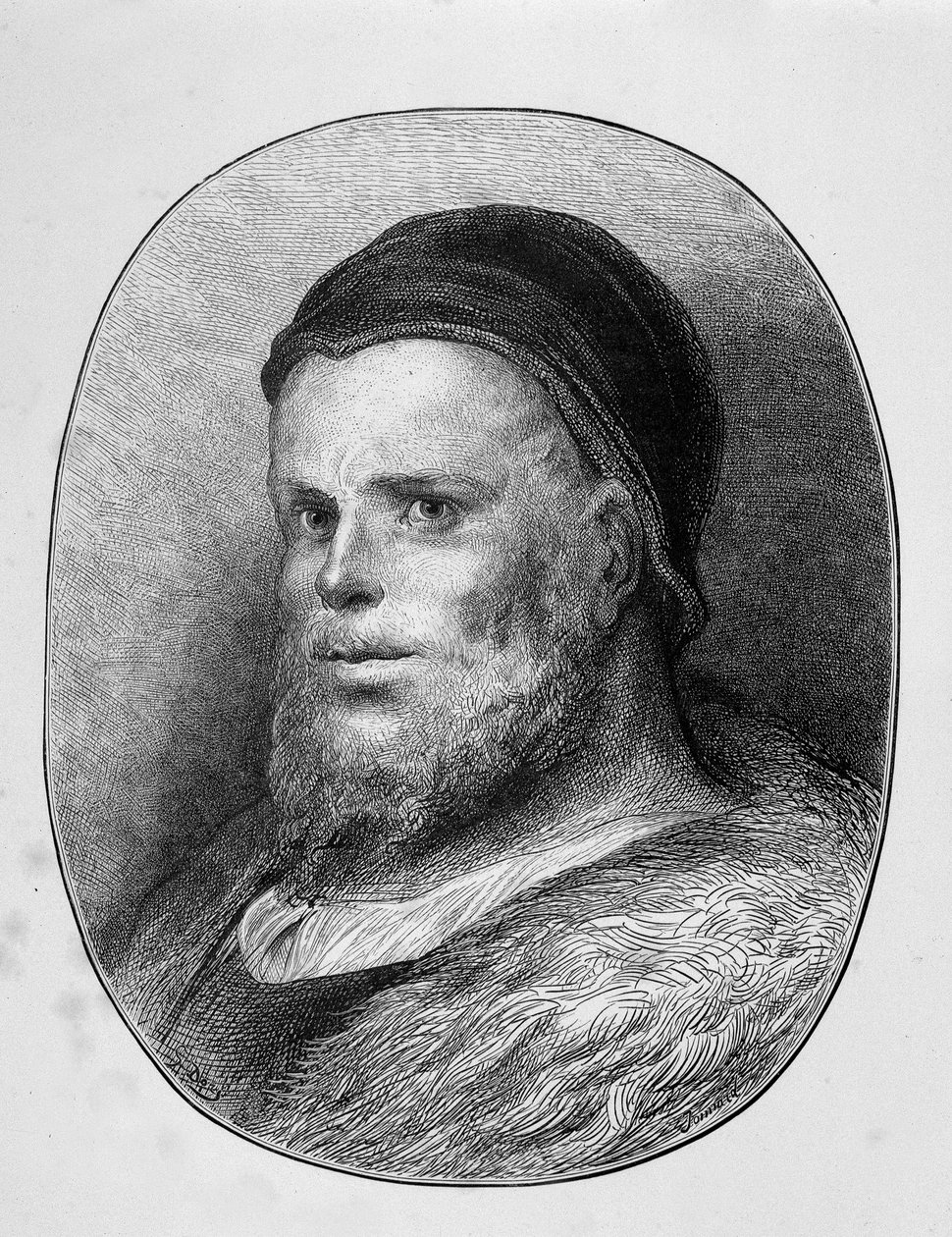 Ritratto di Rabelais giovane - incisione, di Gustave Doré da Gustave Dore