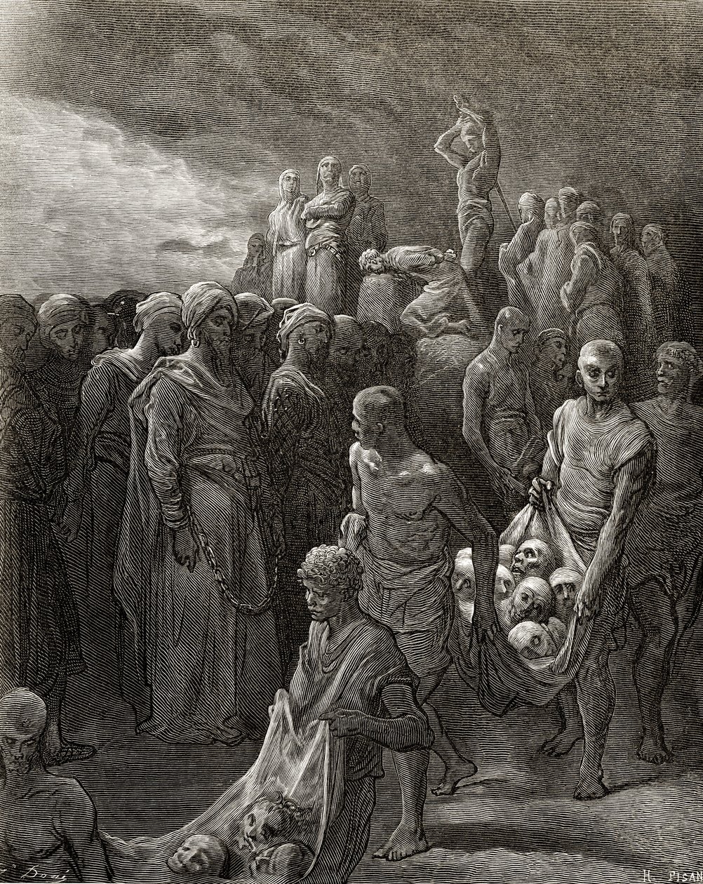 Riccardo I (1157-99) Cuor di Leone massacra i prigionieri in rappresaglia, illustrazione da 