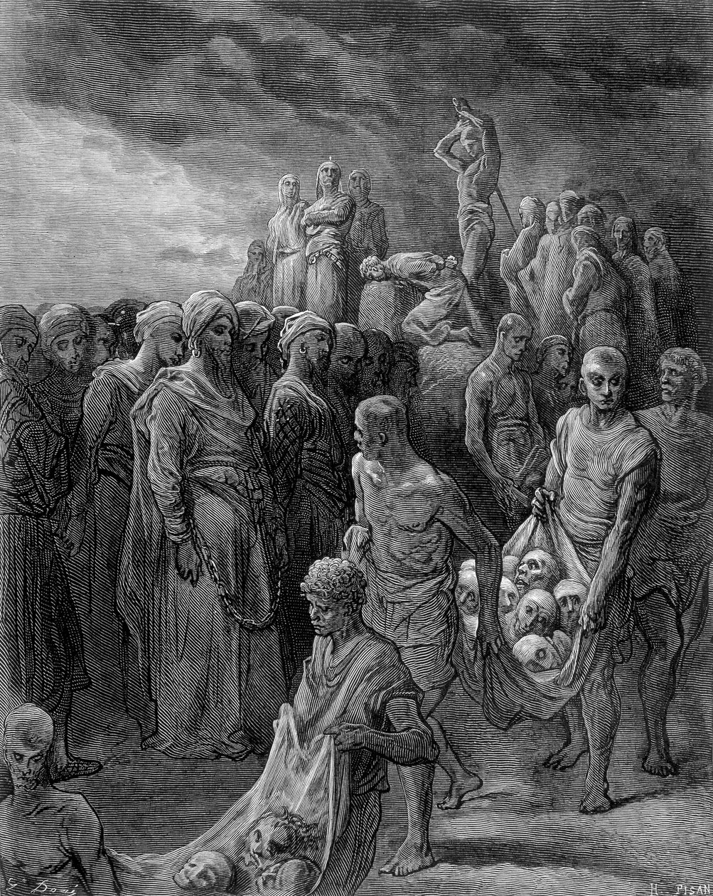Riccardo, usando rappresaglie, fece giustiziare i prigionieri - incisione di Gustave Doré da Gustave Dore