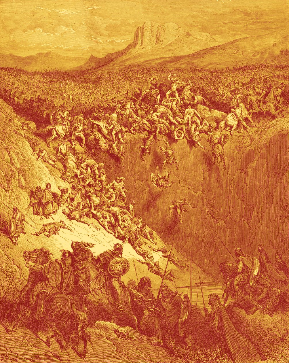 Sansone uccide i Filistei con la mascella di un asino, di Doré da Gustave Dore