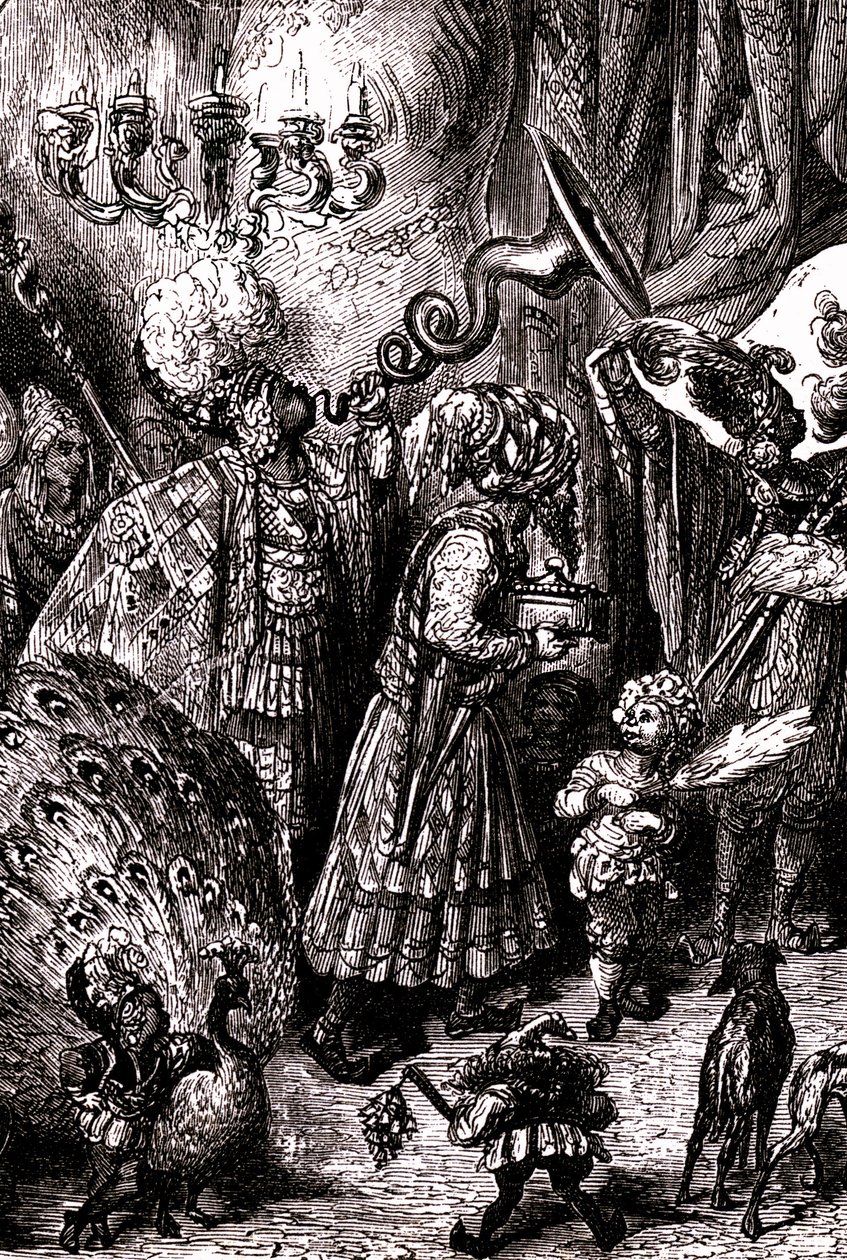 Sindbad il marinaio - racconto delle mille e una notte - illustrazione di Gustave Doré (dettaglio) - edizione Maxwell 1865 - Sesto viaggio: Alla corte del re di Serendib da Gustave Dore