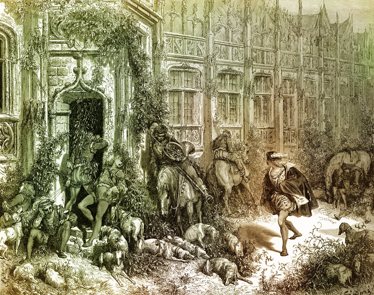 La bella addormentata incisione di Gustave Doré da Gustave Dore