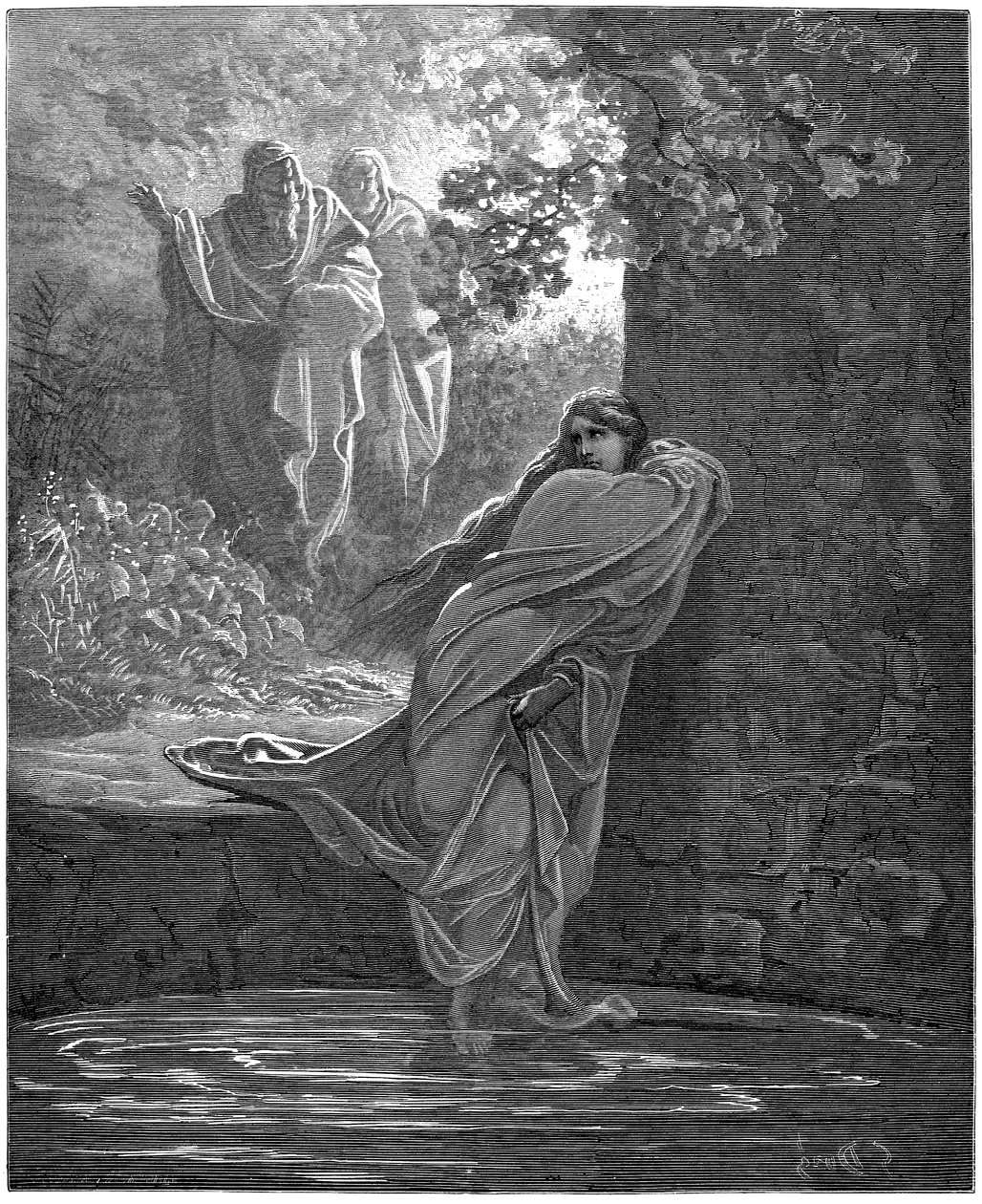 Susanna al bagno (illustrazione di Gustave Doré per La Bibbia) da Gustave Dore