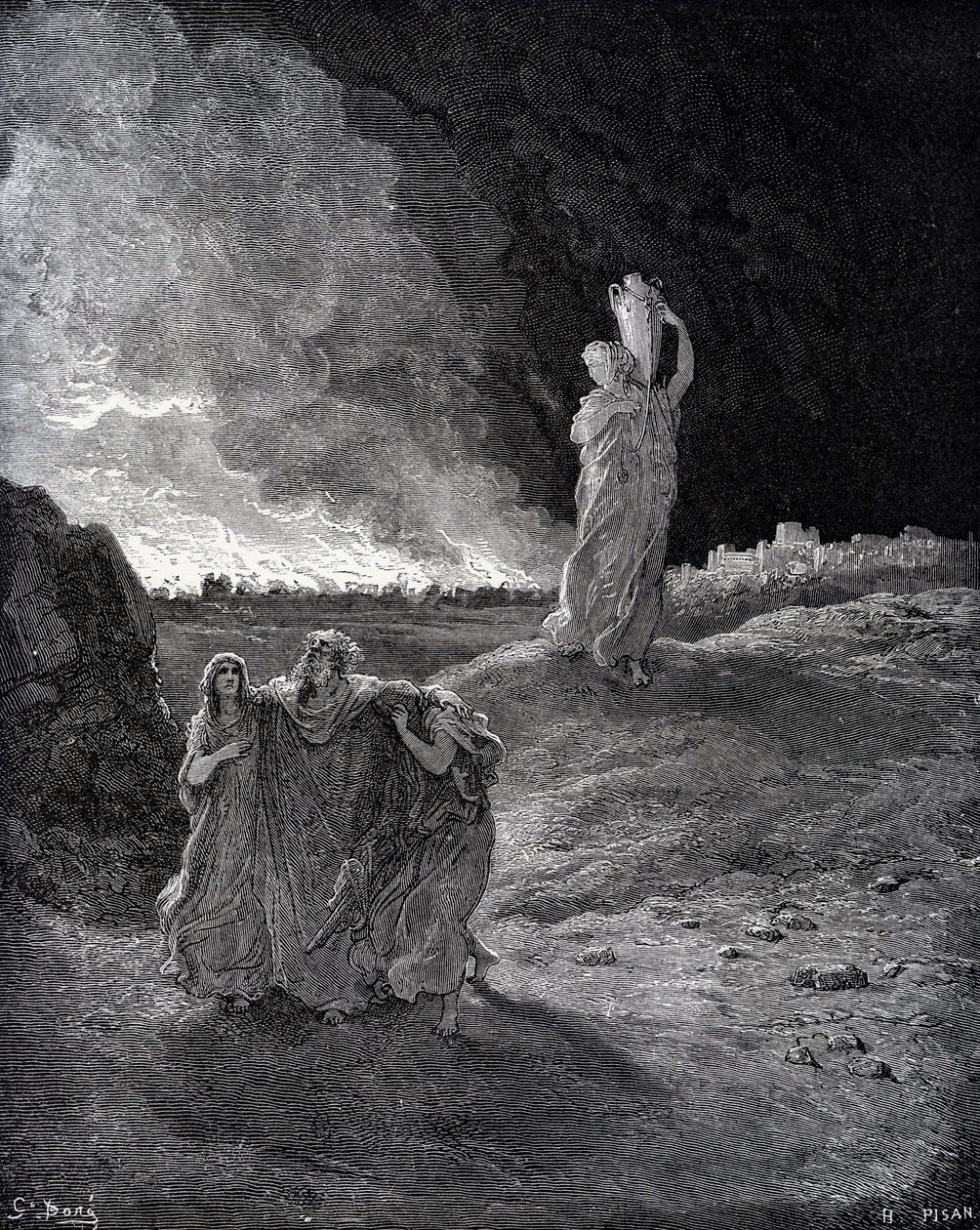 La distruzione di Sodoma da Gustave Dore