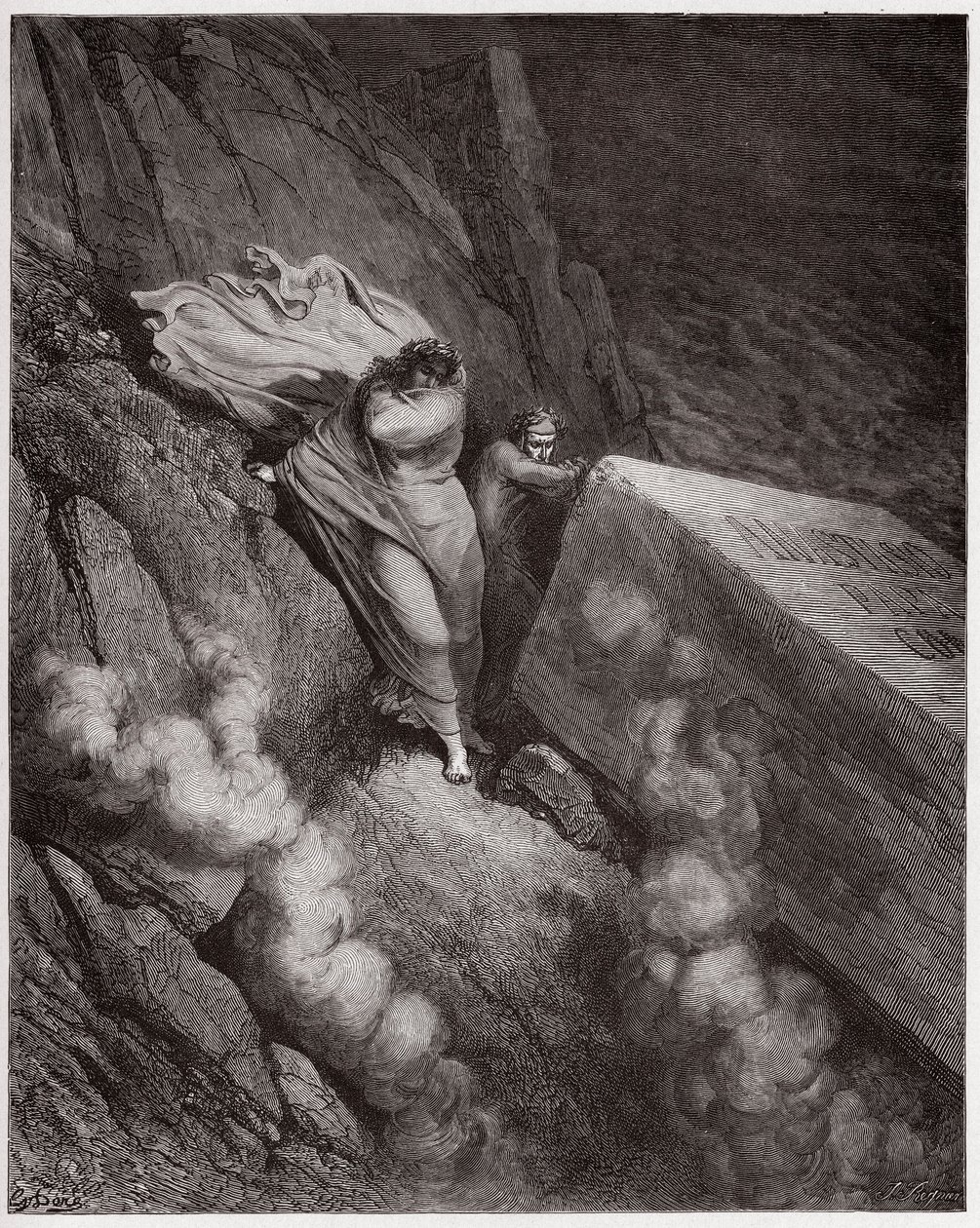 La Divina Commedia, Inferno, Canto 11: La tomba ardente di Papa Anastasio II - di Dante Alighieri (1265-1321) - Illustrazione di Gustave Doré (1832-1883) da Gustave Dore