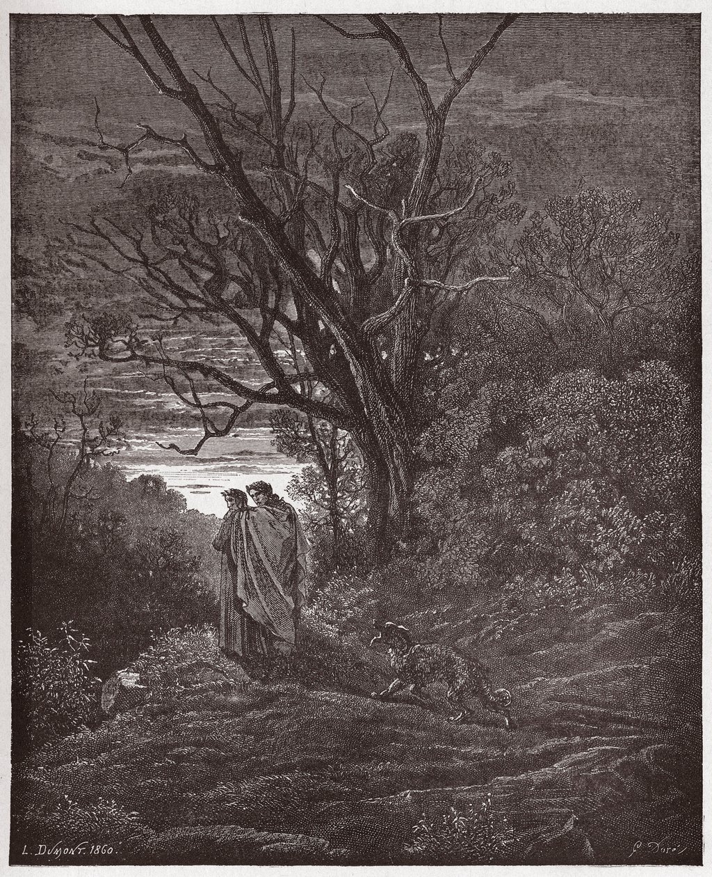 La Divina Commedia, Inferno, Canto 1: La lupa appare - Illustrazione di Gustave Doré da Gustave Dore