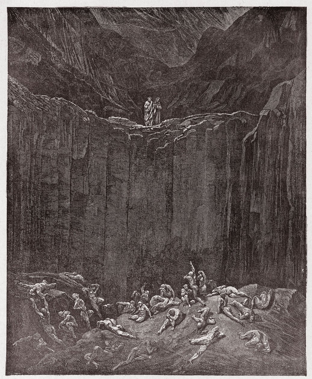 La Divina Commedia, Inferno, Canto 29: I falsari tormentati nella valle - di Dante Alighieri (1265-1321) - Illustrazione di Gustave Doré (1832-1883). da Gustave Dore