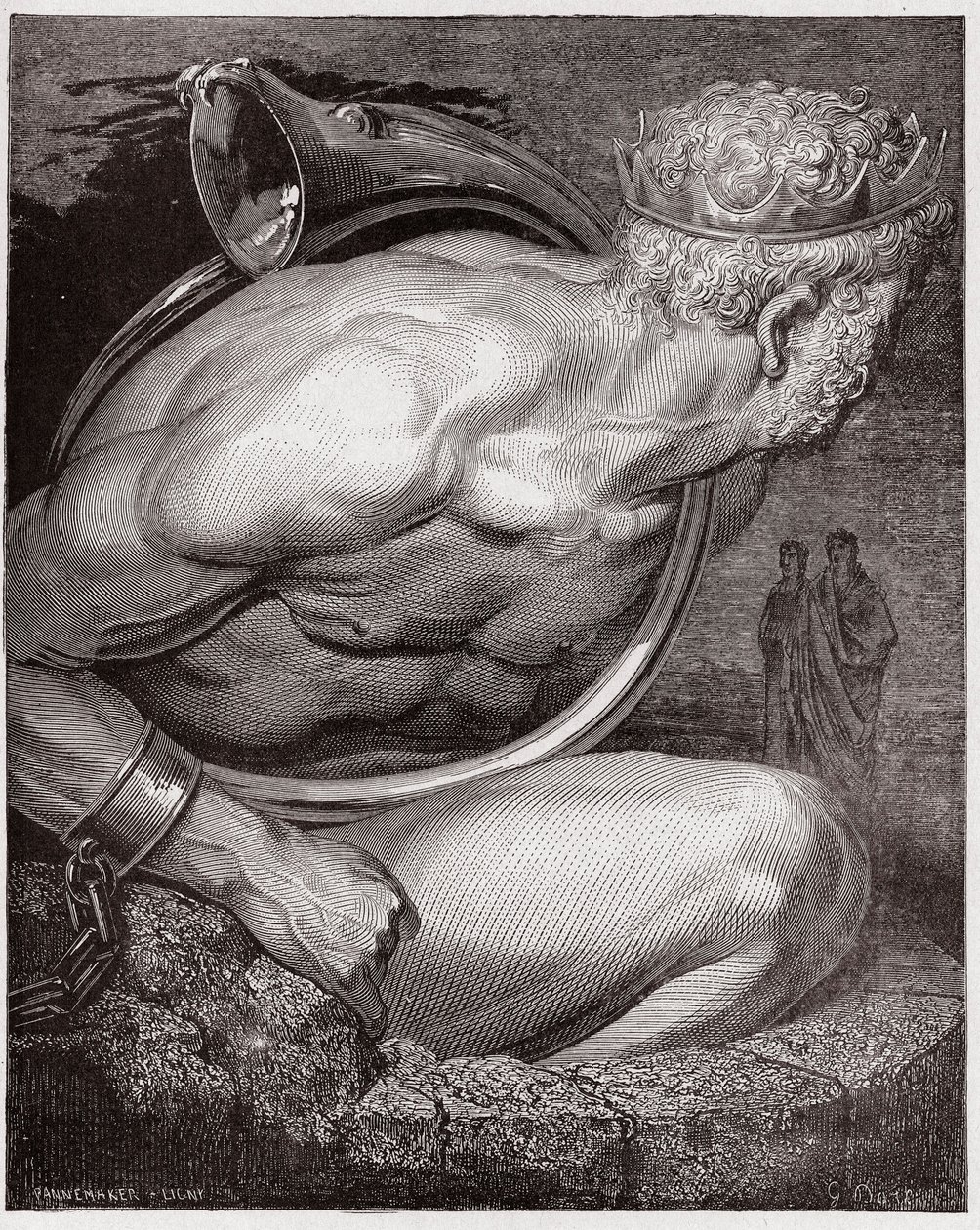 La Divina Commedia, Inferno, Canto 31: Nimrod dei giganti - di Dante Alighieri (1265-1321) - Illustrazione di Gustave Doré (1832-1883). da Gustave Dore