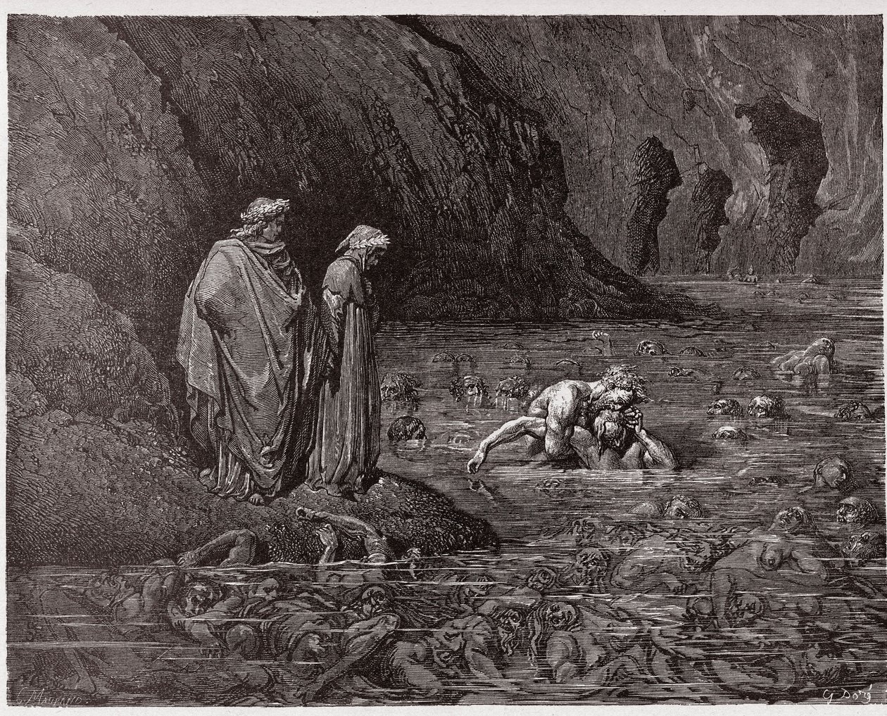 La Divina Commedia, Inferno, Canto 32: Ugolino morde la testa dell