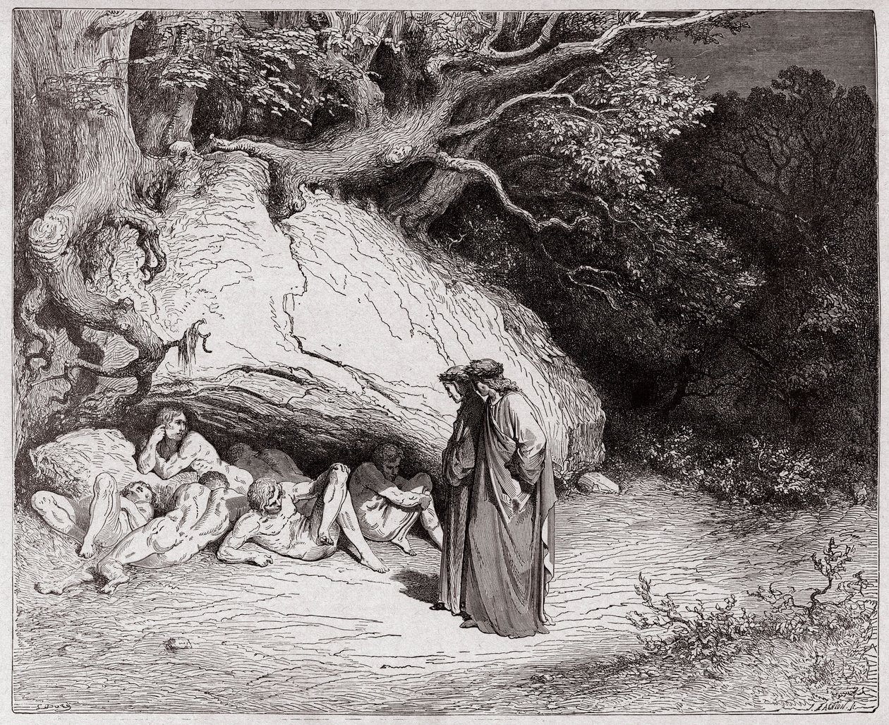 La Divina Commedia, Inferno, Canto 4: Le anime innocenti nel Limbo - Illustrazione di Gustave Doré da Gustave Dore