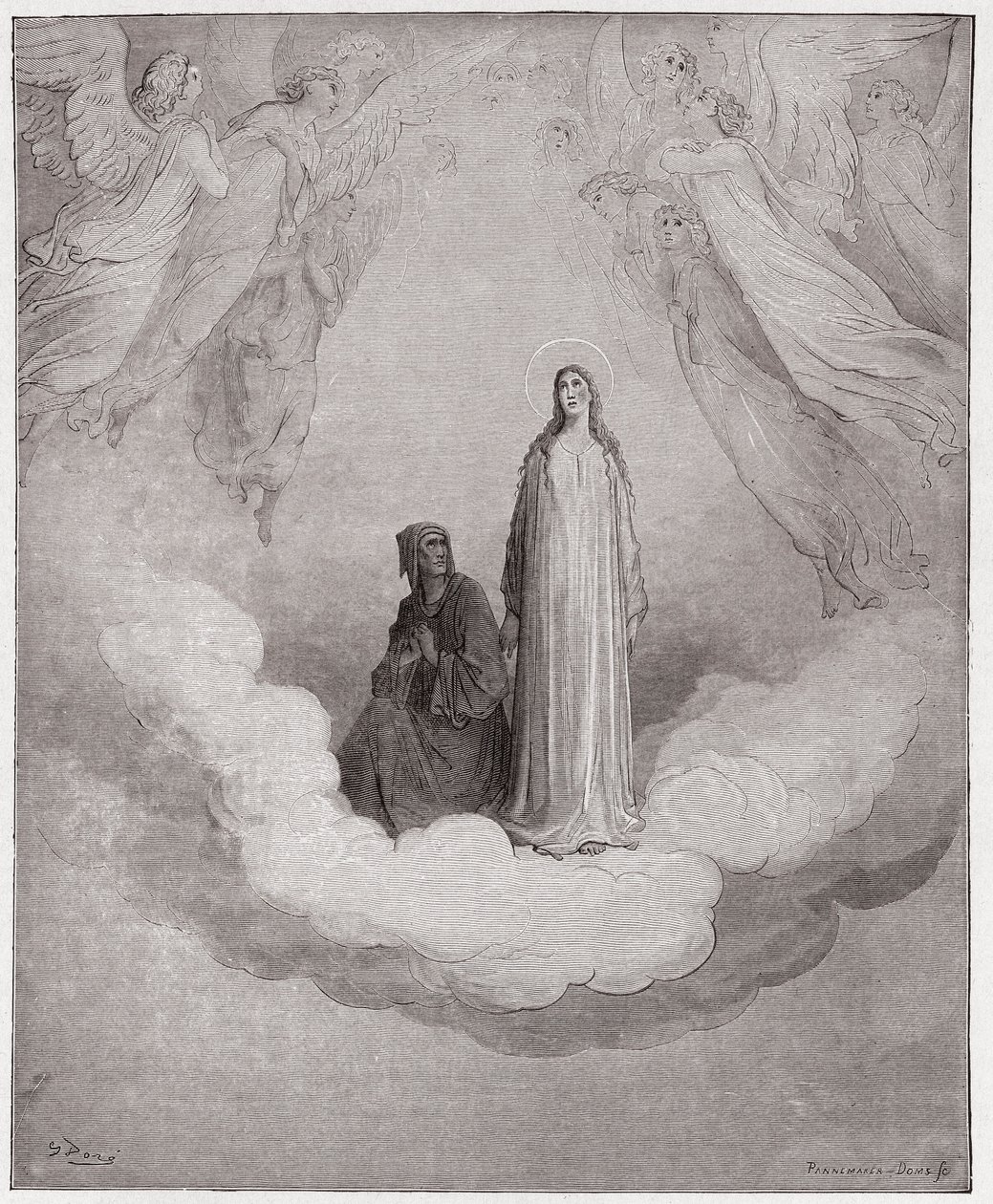La Divina Commedia, Paradiso, Canto 21: Beatrice beata nel settimo cielo - di Dante Alighieri (1265-1321) - Illustrazione di Gustave Doré (1832-1883) da Gustave Dore