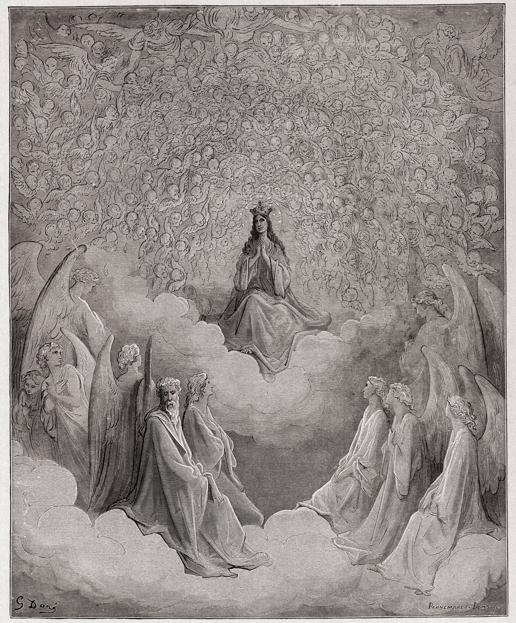 La Divina Commedia, Paradiso, Canto 31: La regina del cielo - di Dante Alighieri (1265-1321) - Illustrazione di Gustave Doré (1832-1883) da Gustave Dore