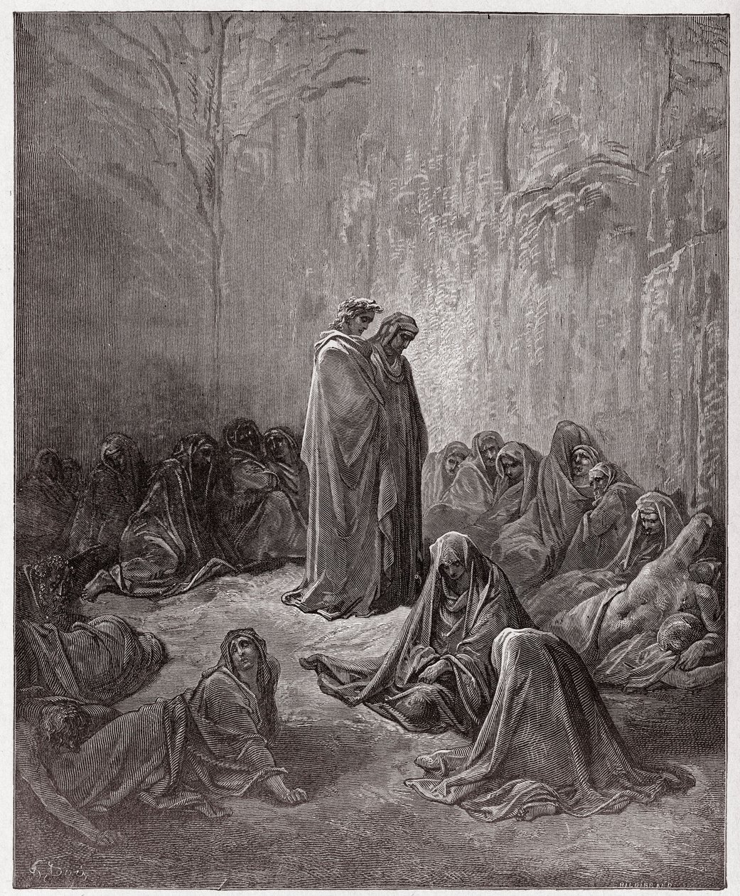 La Divina Commedia, Purgatorio, Canto 13: Le anime degli invidiosi - di Dante Alighieri (1265-1321) - Illustrazione di Gustave Doré (1832-1883) da Gustave Dore