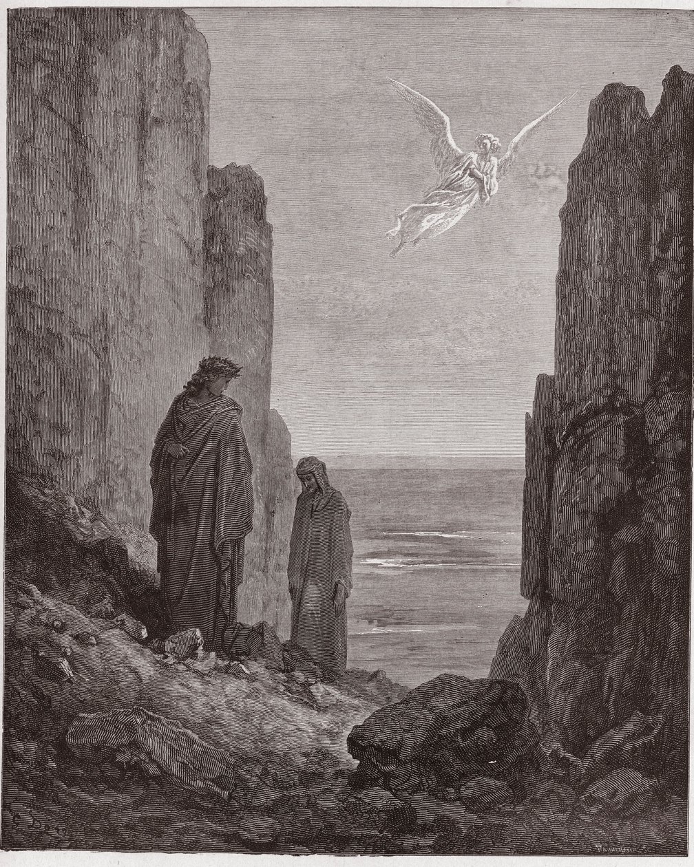 La Divina Commedia, Purgatorio, Canto 19: I poeti ascendono al quinto cerchio - di Dante Alighieri (1265-1321) - Illustrazione di Gustave Doré (1832-1883) da Gustave Dore