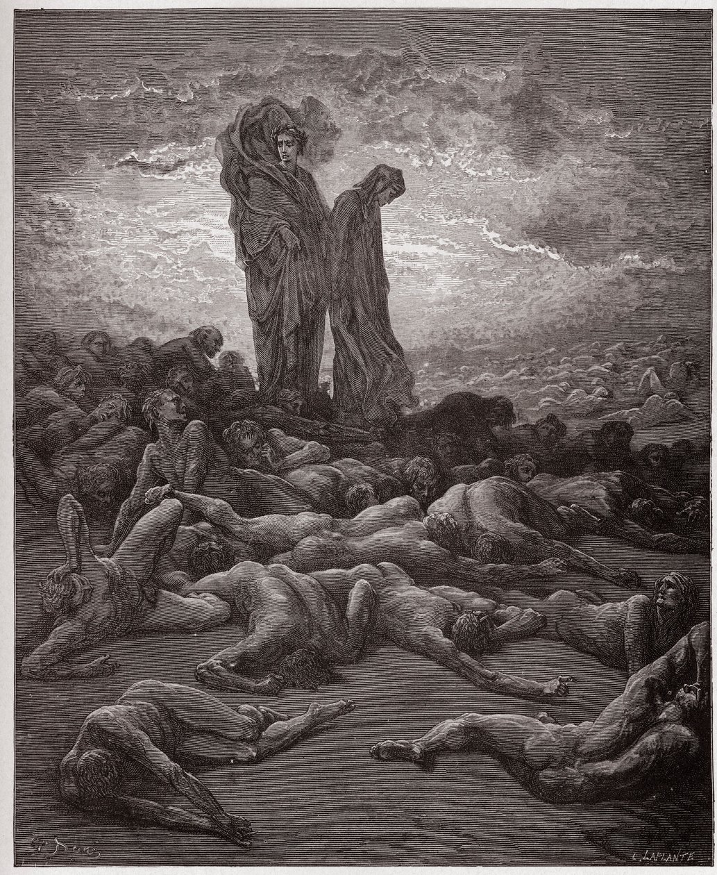 La Divina Commedia, Purgatorio, Canto 20: Le anime degli avari - di Dante Alighieri (1265-1321) - Illustrazione di Gustave Doré (1832-1883) da Gustave Dore