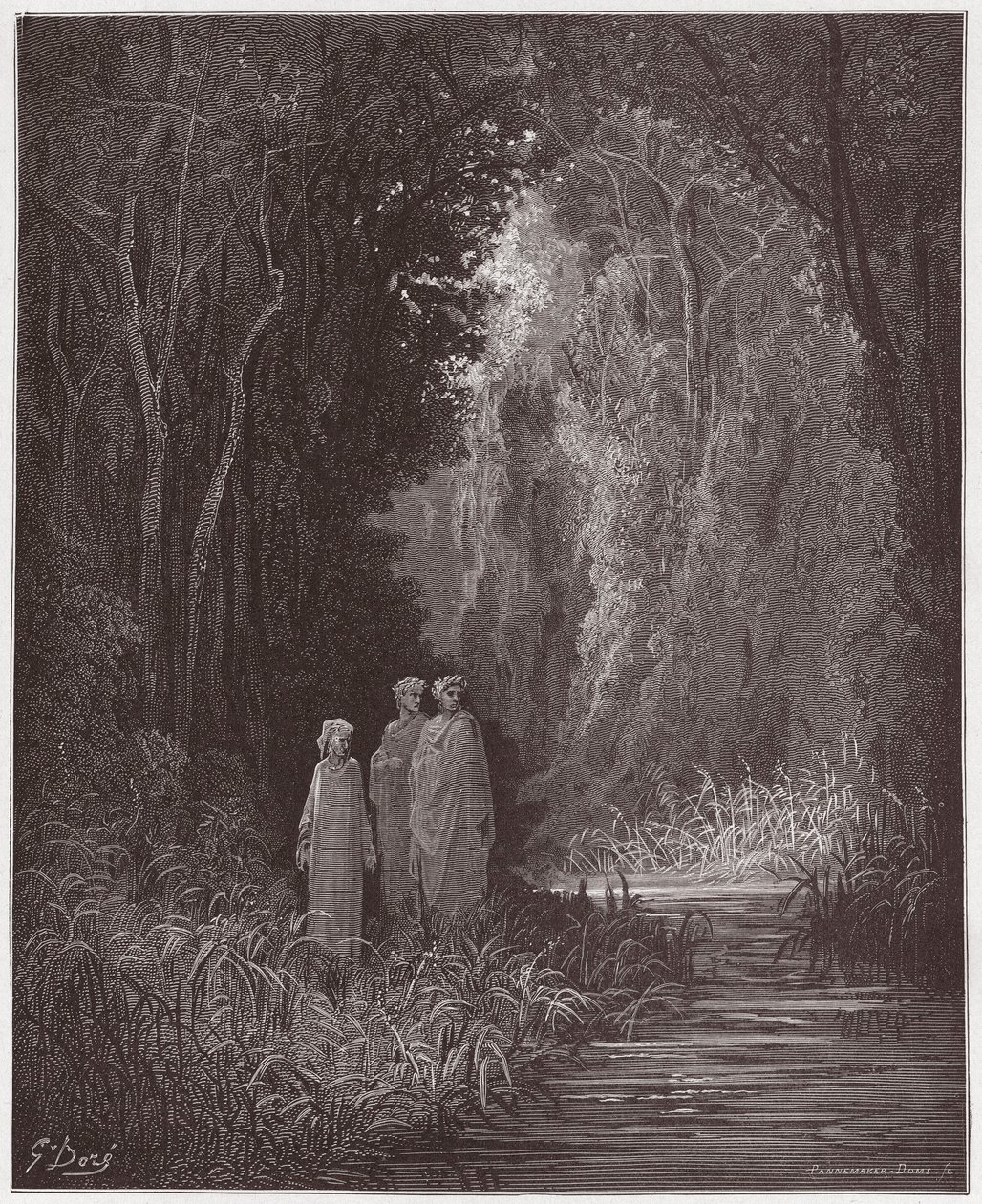 La Divina Commedia, Purgatorio, Canto 28: Dante, Virgilio e Stazio nell