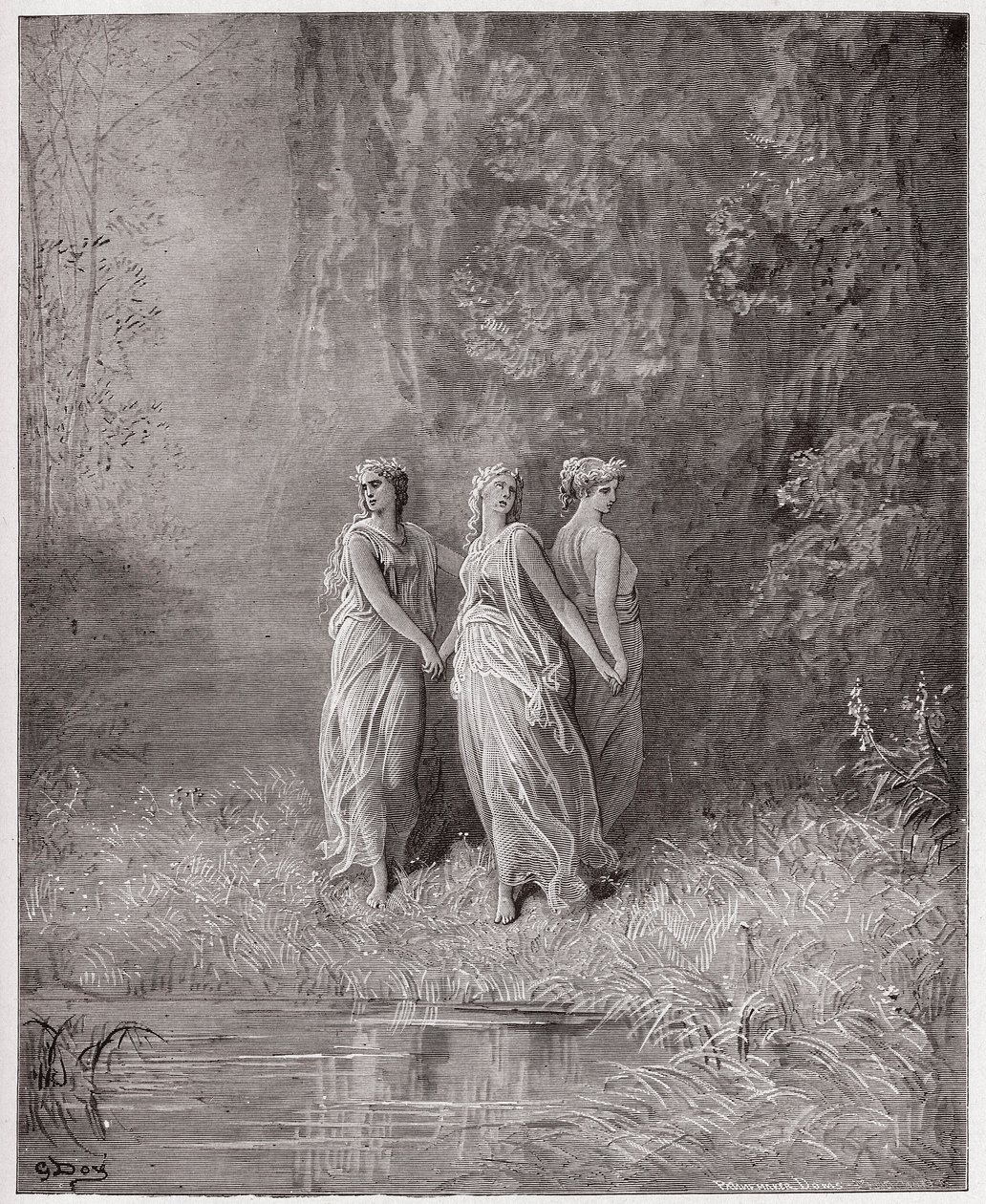 La Divina Commedia, Purgatorio, Canto 29: Carità, Speranza e Fede - di Dante Alighieri (1265-1321) - Illustrazione di Gustave Doré (1832-1883) da Gustave Dore