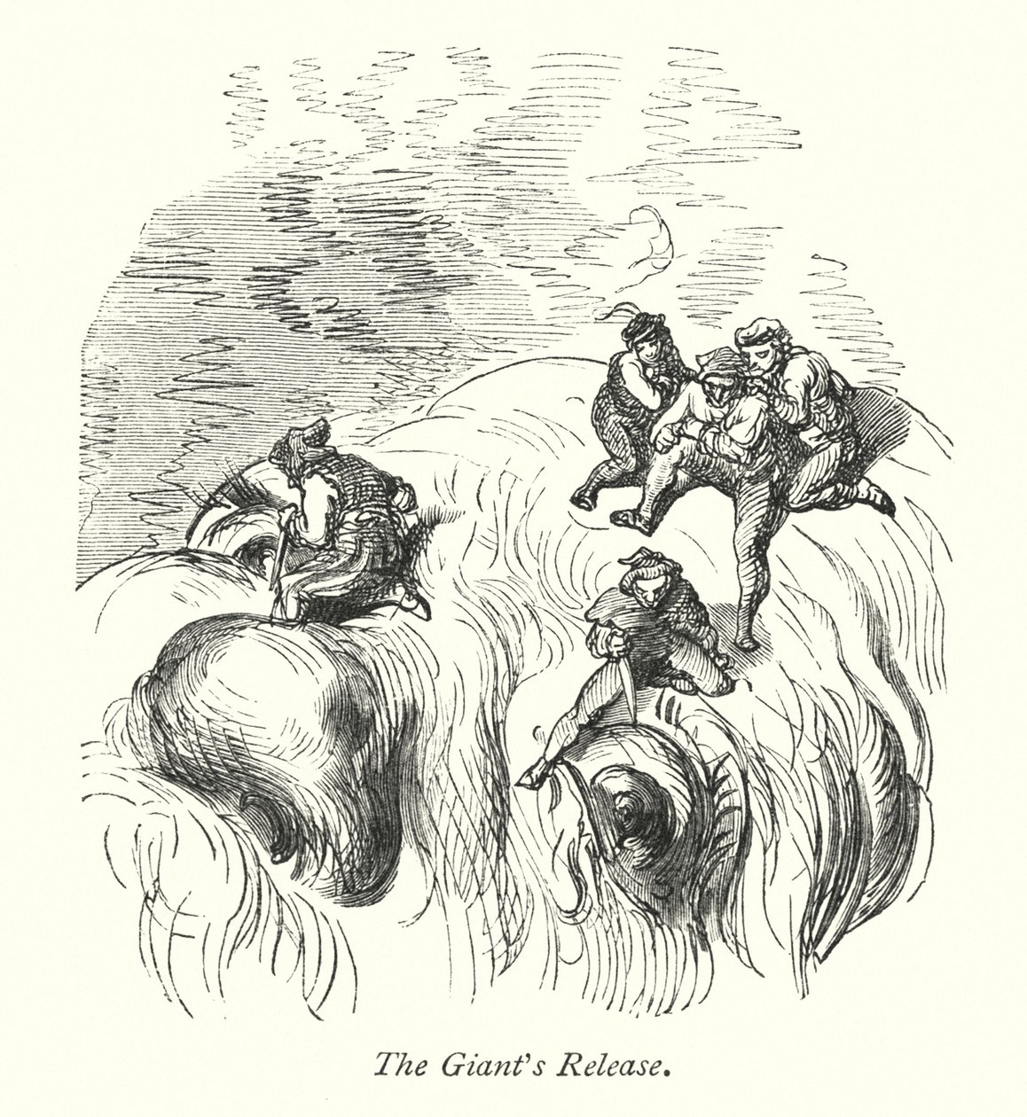 La liberazione del gigante (incisione) da Gustave Dore