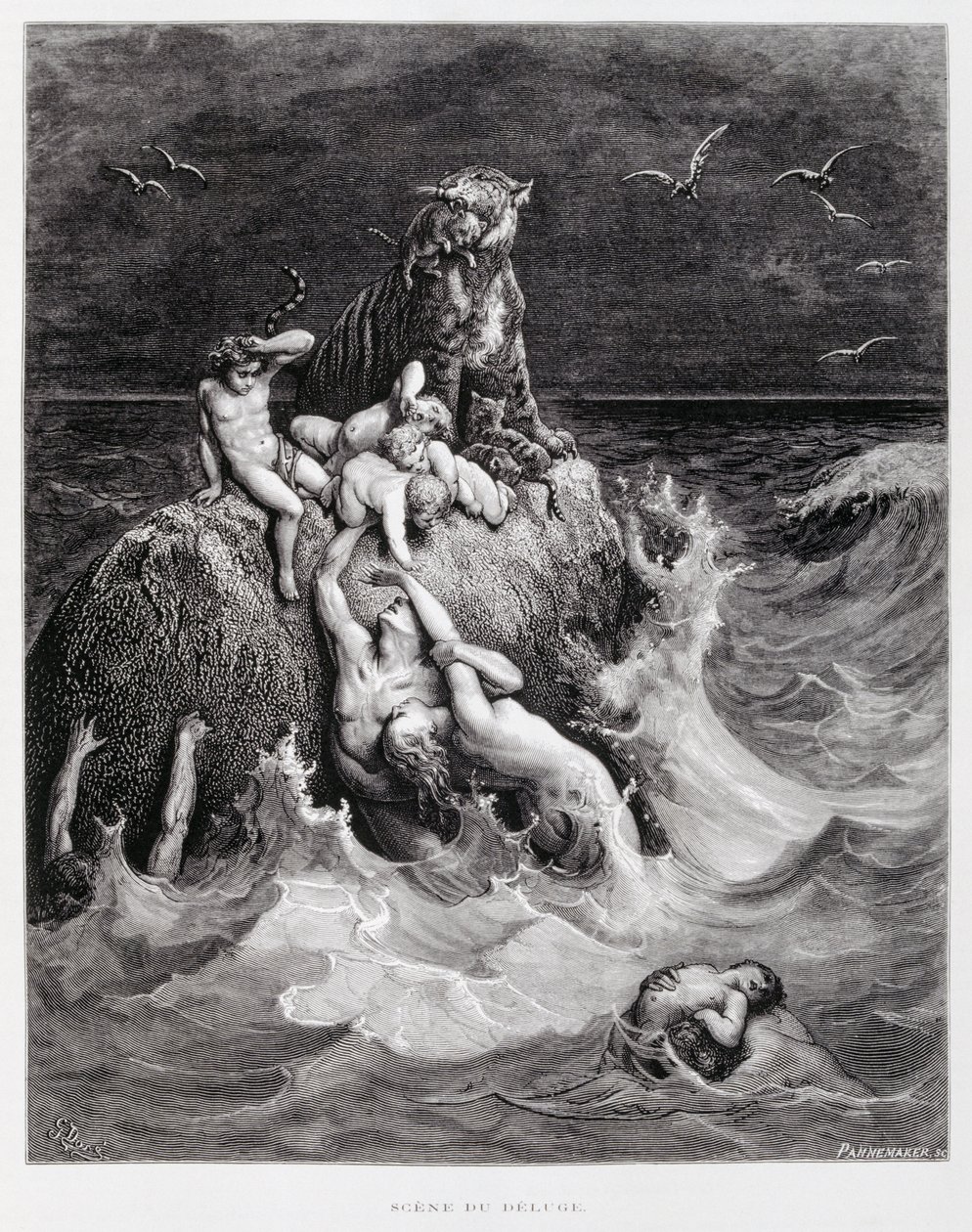 Il Diluvio Universale, Illustrazione dalla Bibbia di Doré da Gustave Dore