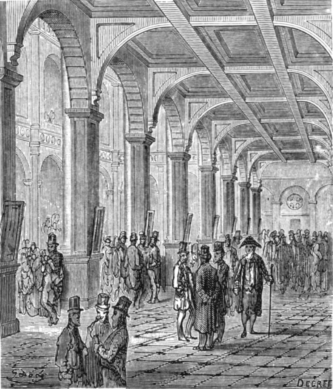 La Borsa Reale, 1872 da Gustave Dore