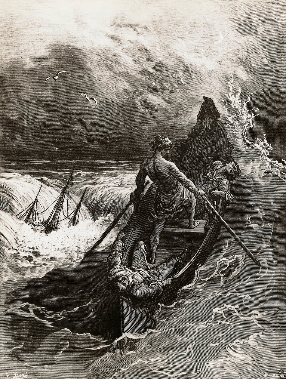 Il marinaio, dalla Ballata del Vecchio Marinaio da Gustave Dore