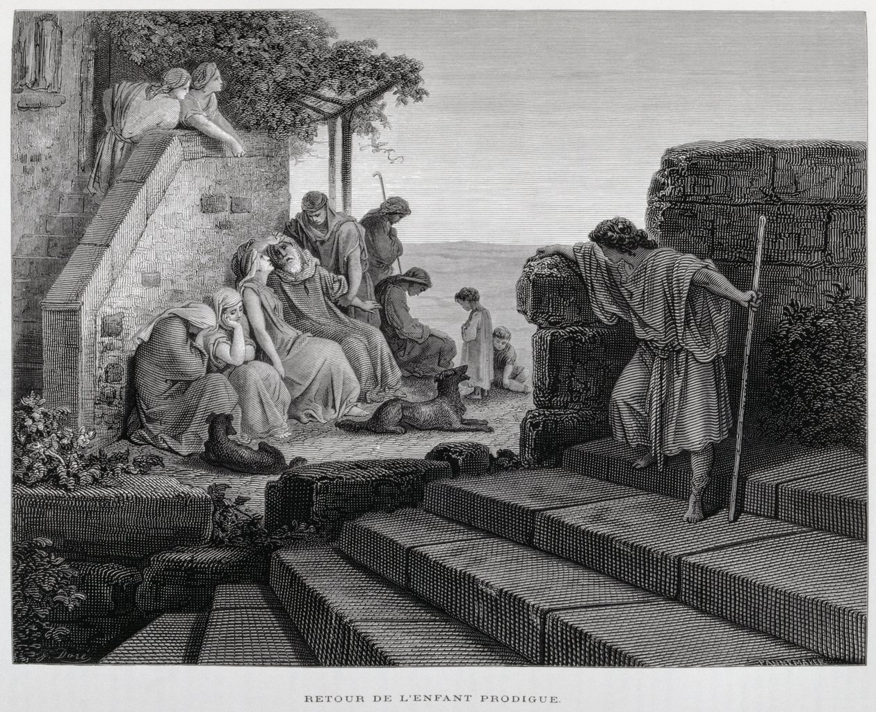 Il ritorno del figliol prodigo, Illustrazione dalla Bibbia di Doré da Gustave Dore