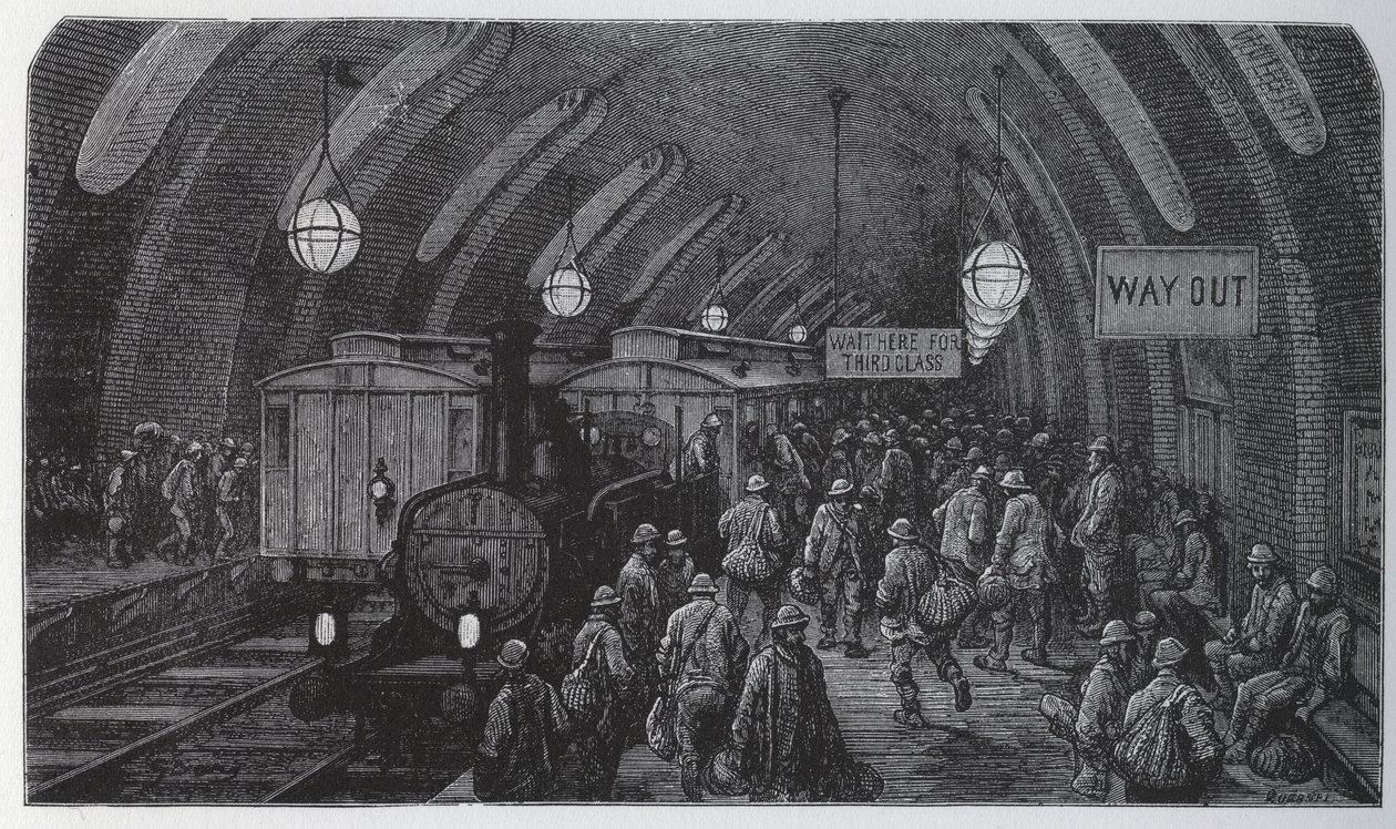 Il treno degli operai da Gustave Dore