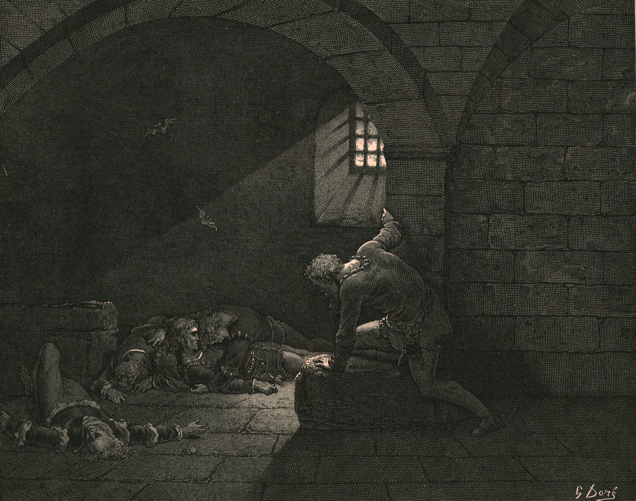 Poi, il digiuno prese il sopravvento sul dolore da Gustave Dore