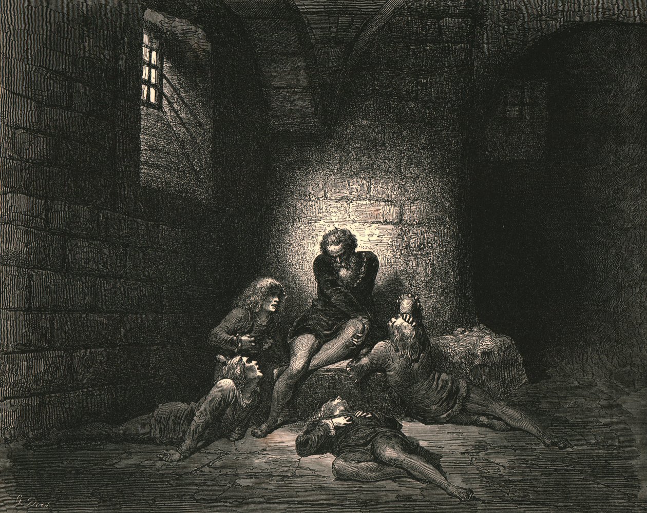 Poi, per non renderli più tristi, ho tenuto giù il mio spirito in silenzio, c1890 da Gustave Dore