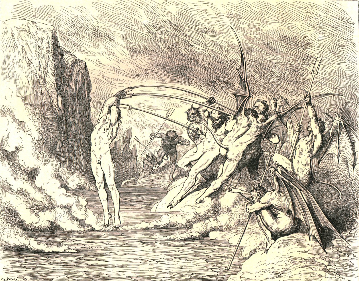 Detto questo, lo afferrarono con più di cento ganci da Gustave Dore